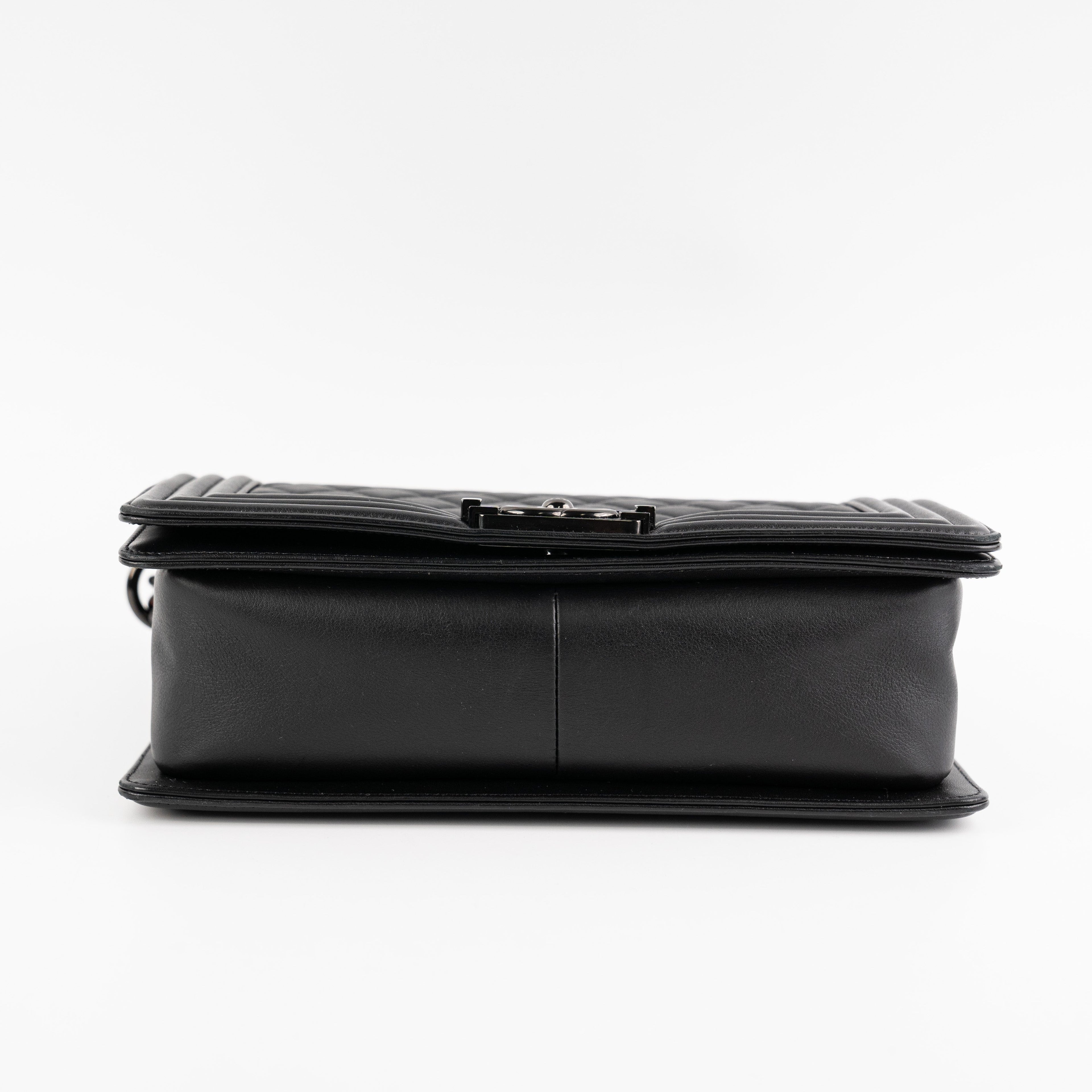 Chanel Old Medium Boy So Black Shoulder Bag