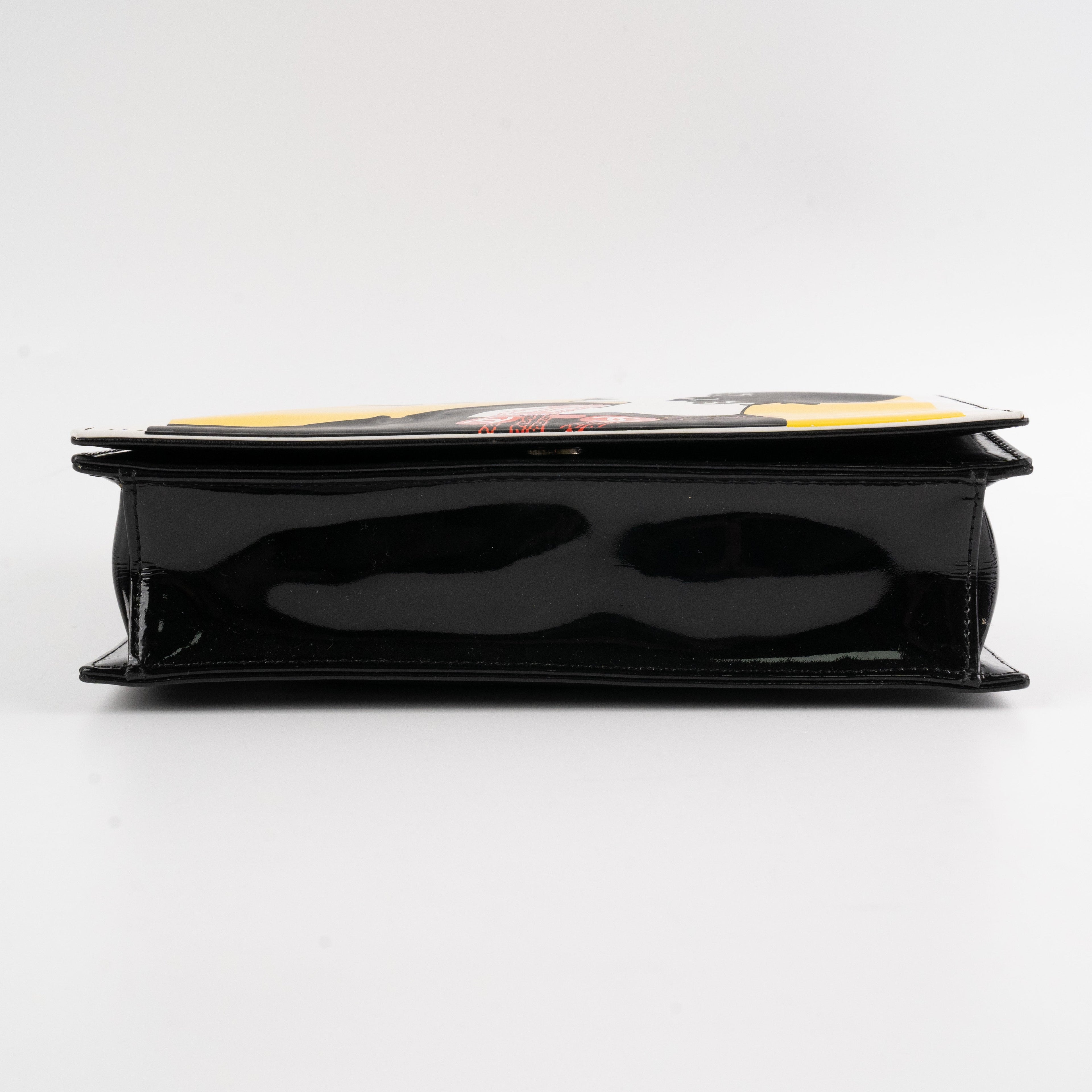 Chanel Vintage Patent Graphic Clutch