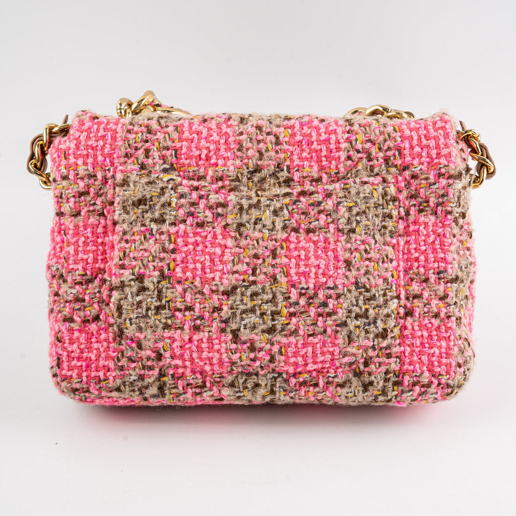 ITEM 14 - Chanel 19 Small seasonal Tweed Pink