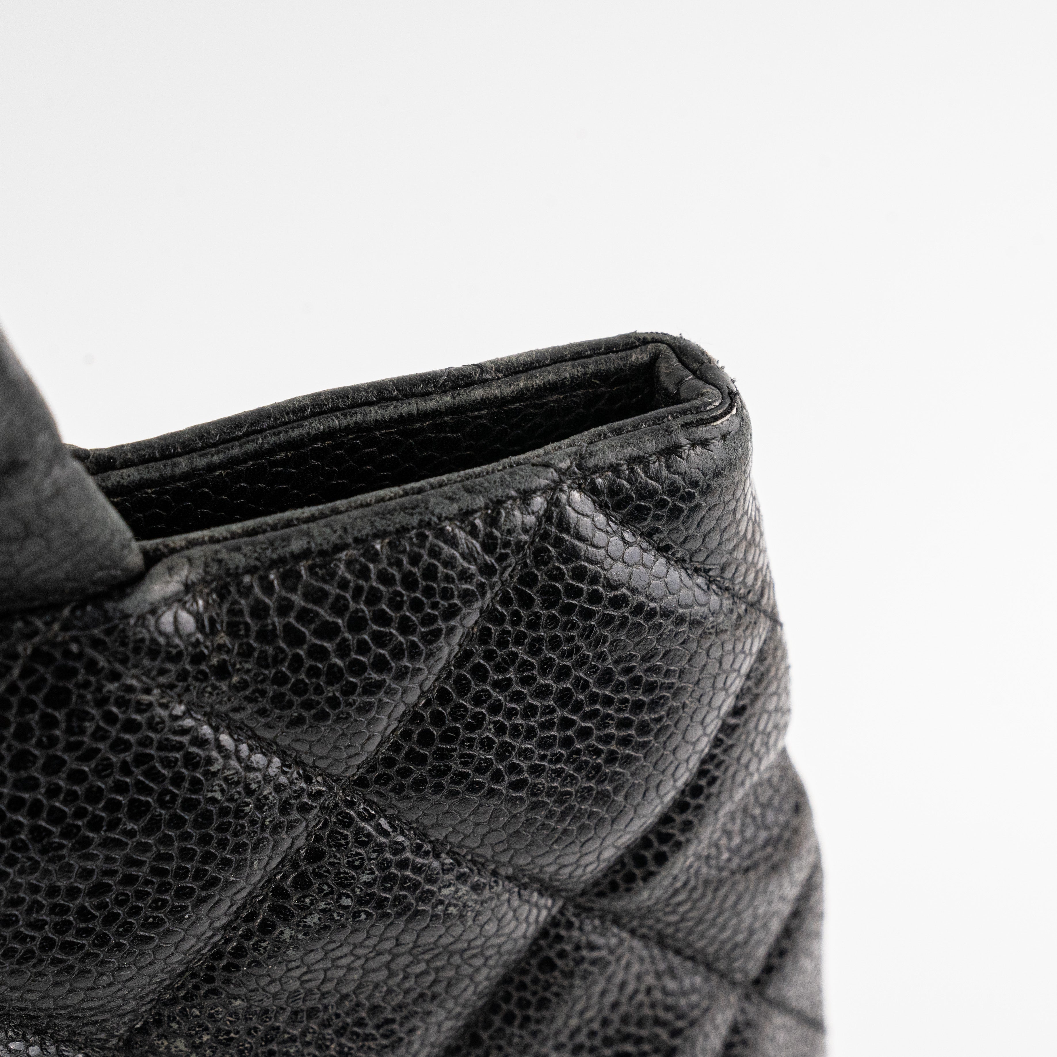 Chanel Medallion Caviar Tote Black
