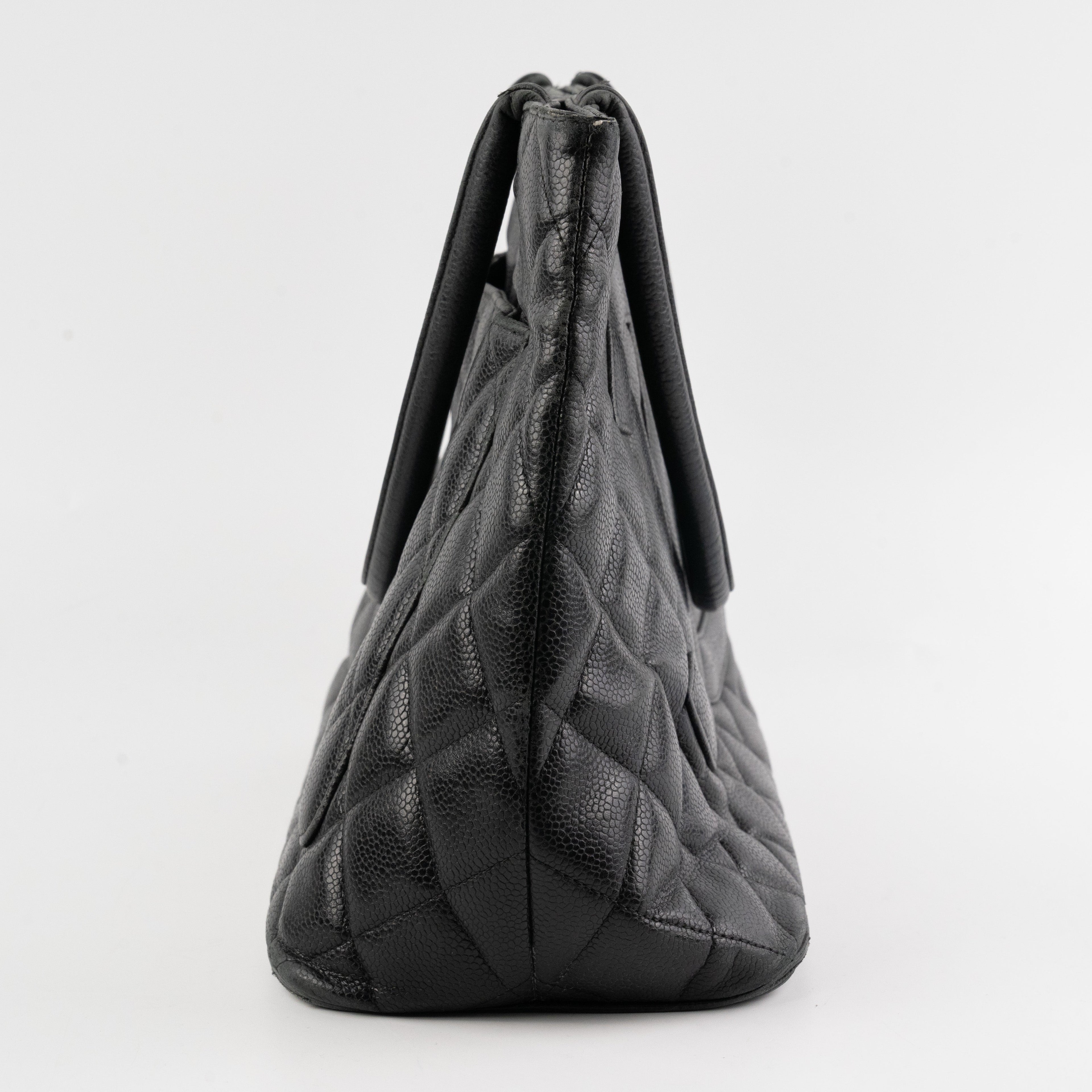 Chanel Medallion Caviar Tote Black