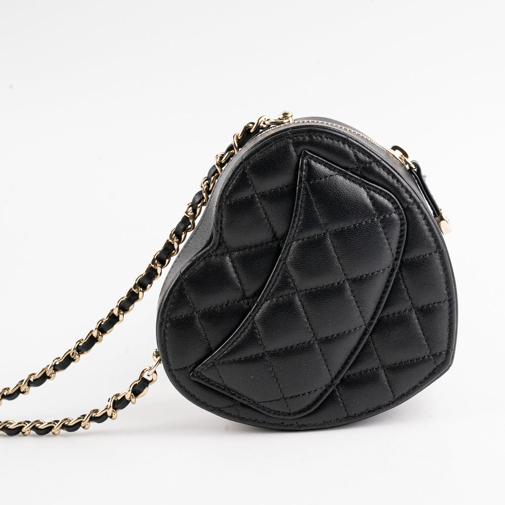 Chanel Mini Heart Bag Black