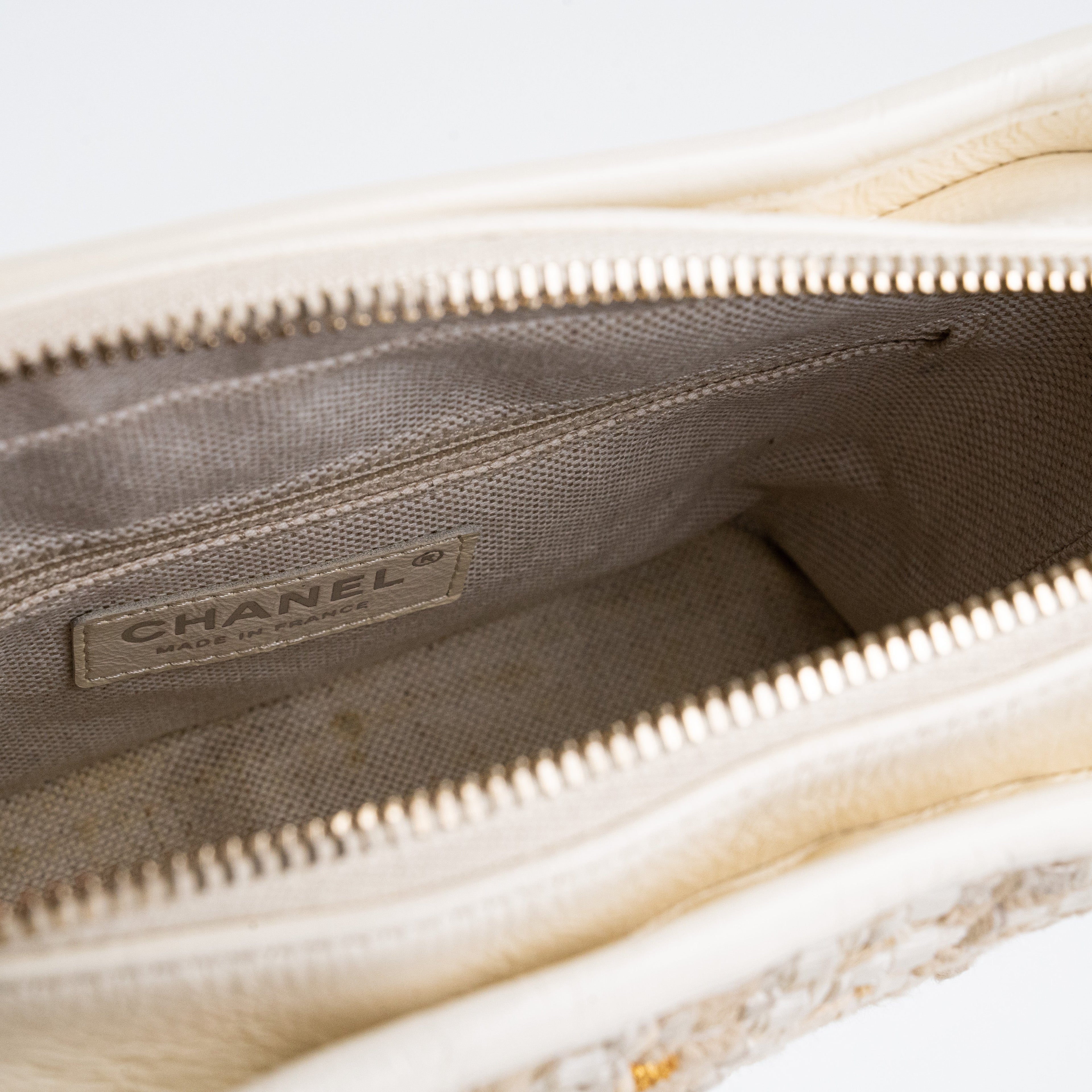 ITEM 29 - Chanel Small Gabrielle Stripe Tweed Beige/Cream