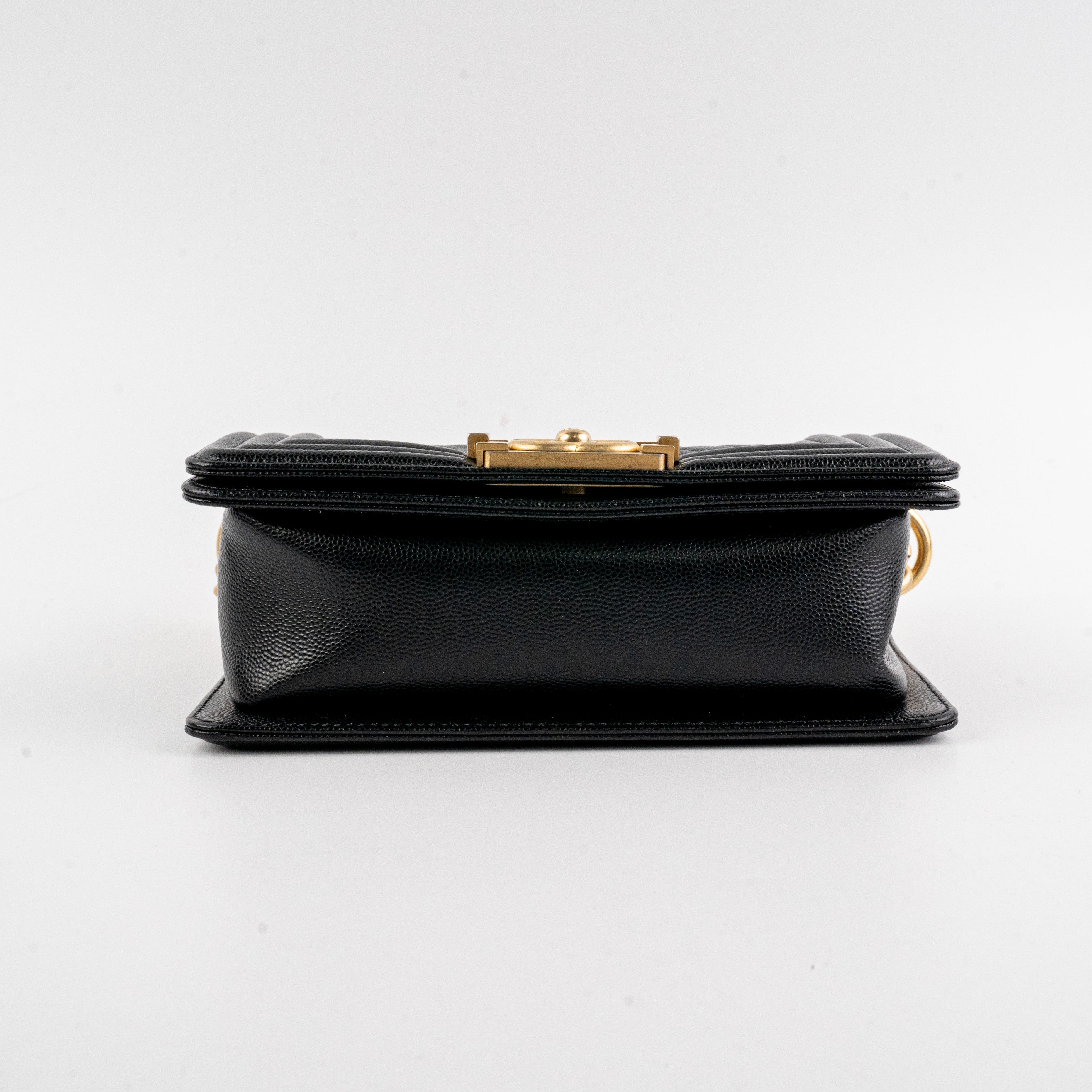 Chanel Caviar Small Black Boy Gold Hardware