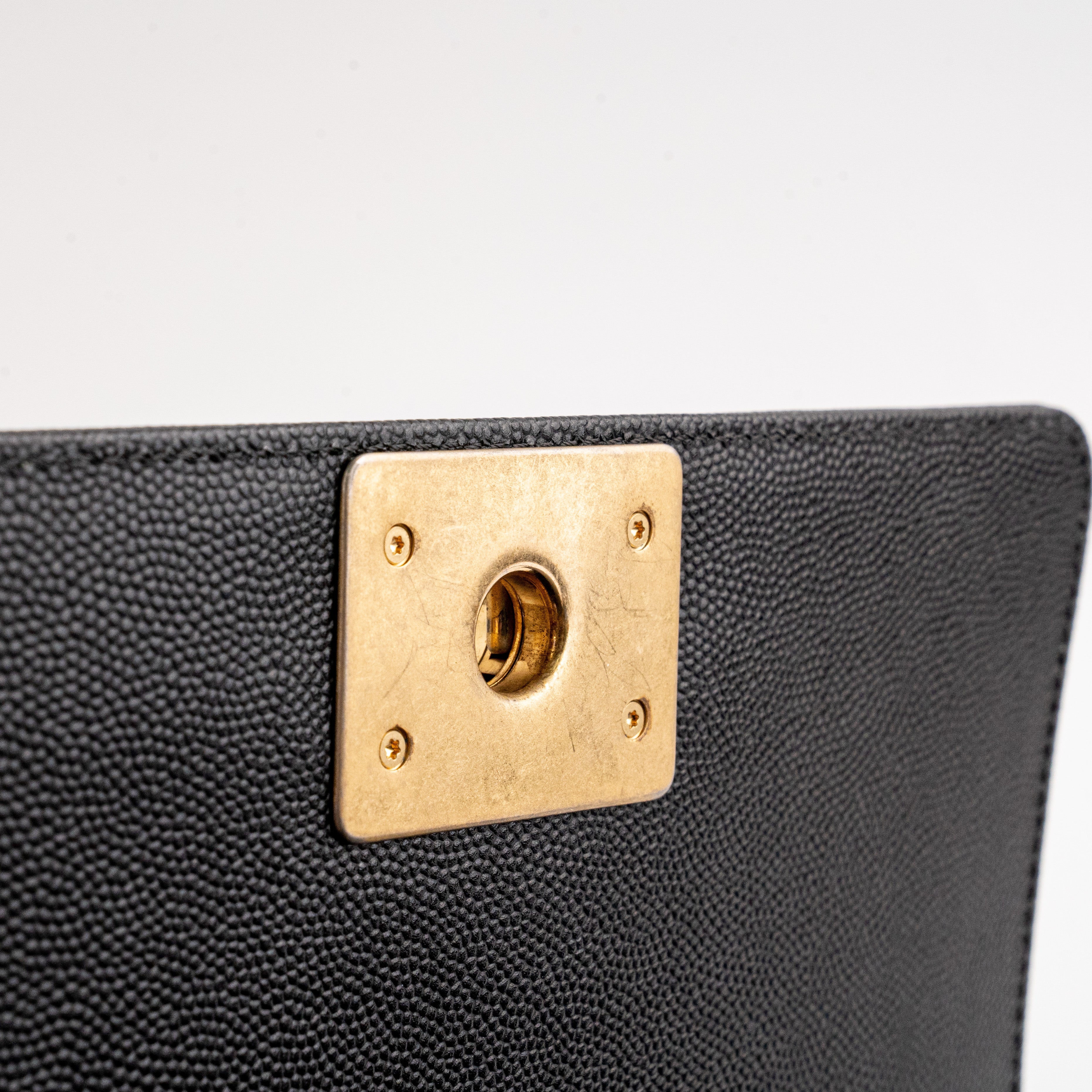 Chanel Caviar Small Black Boy Gold Hardware