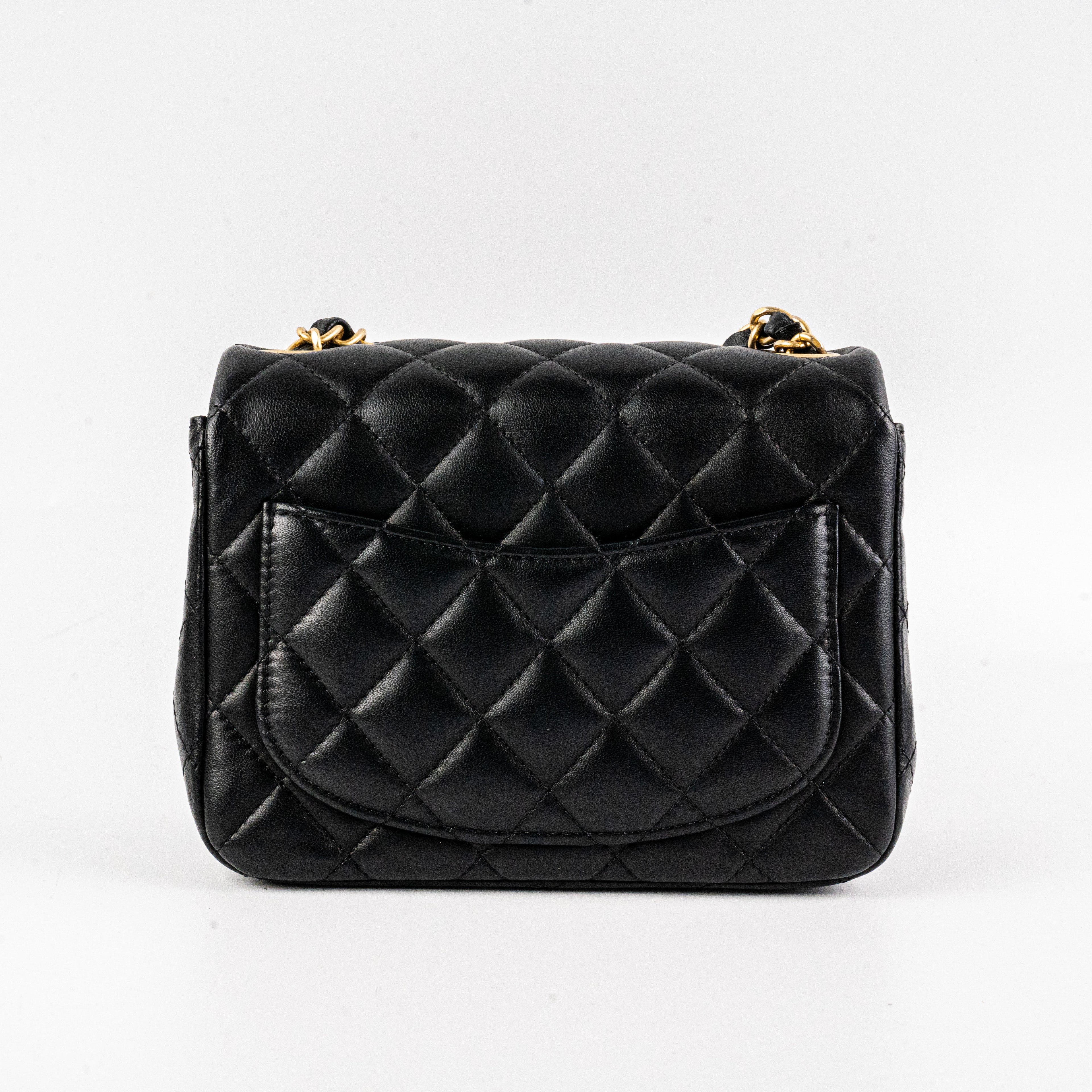 Chanel 19S Mini Square Bag Black
