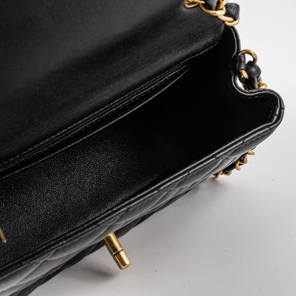 Chanel 19S Mini Square Bag Black