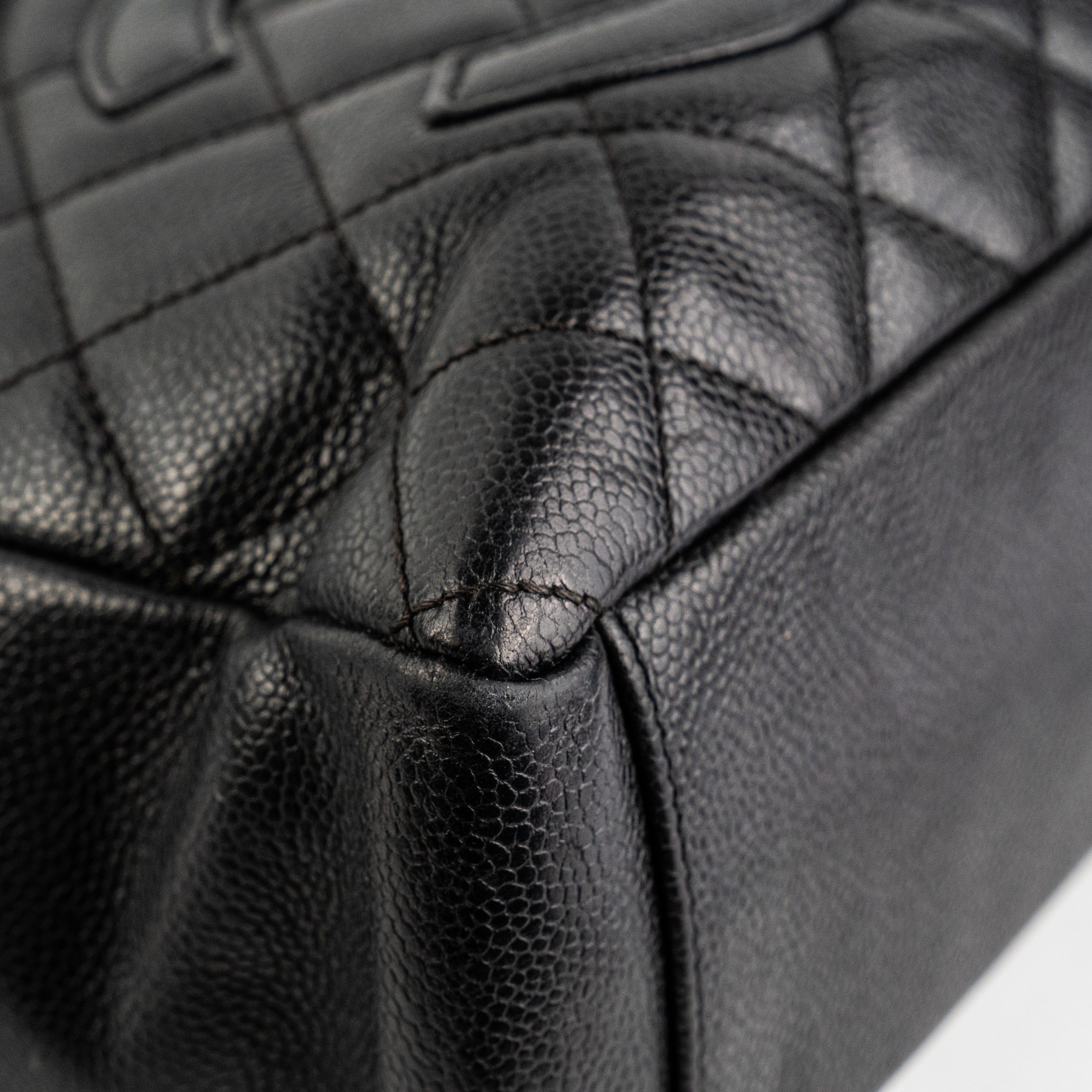 Chanel PST Caviar Black Shoulder Tote Bag