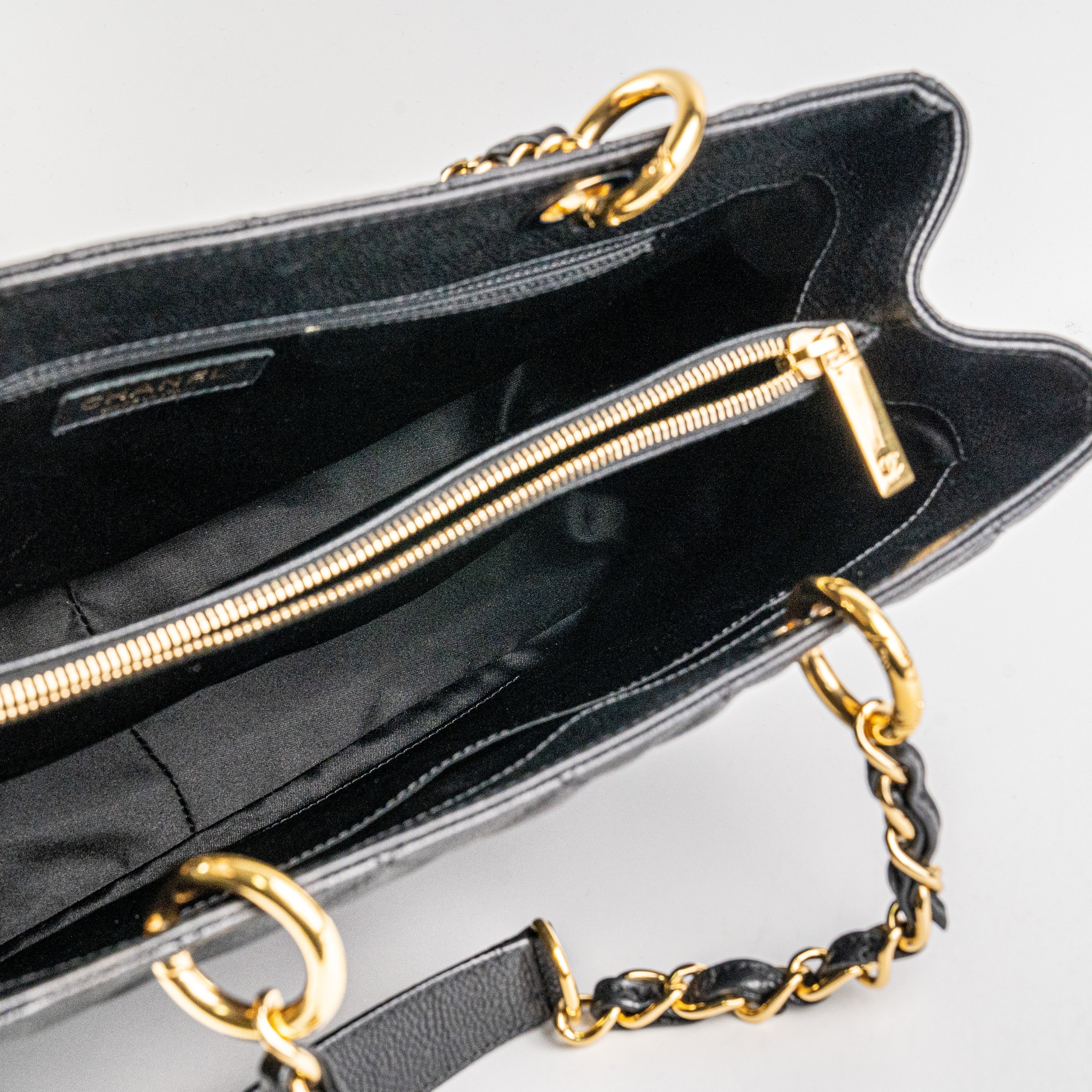 Chanel GST Caviar Black Tote Bag