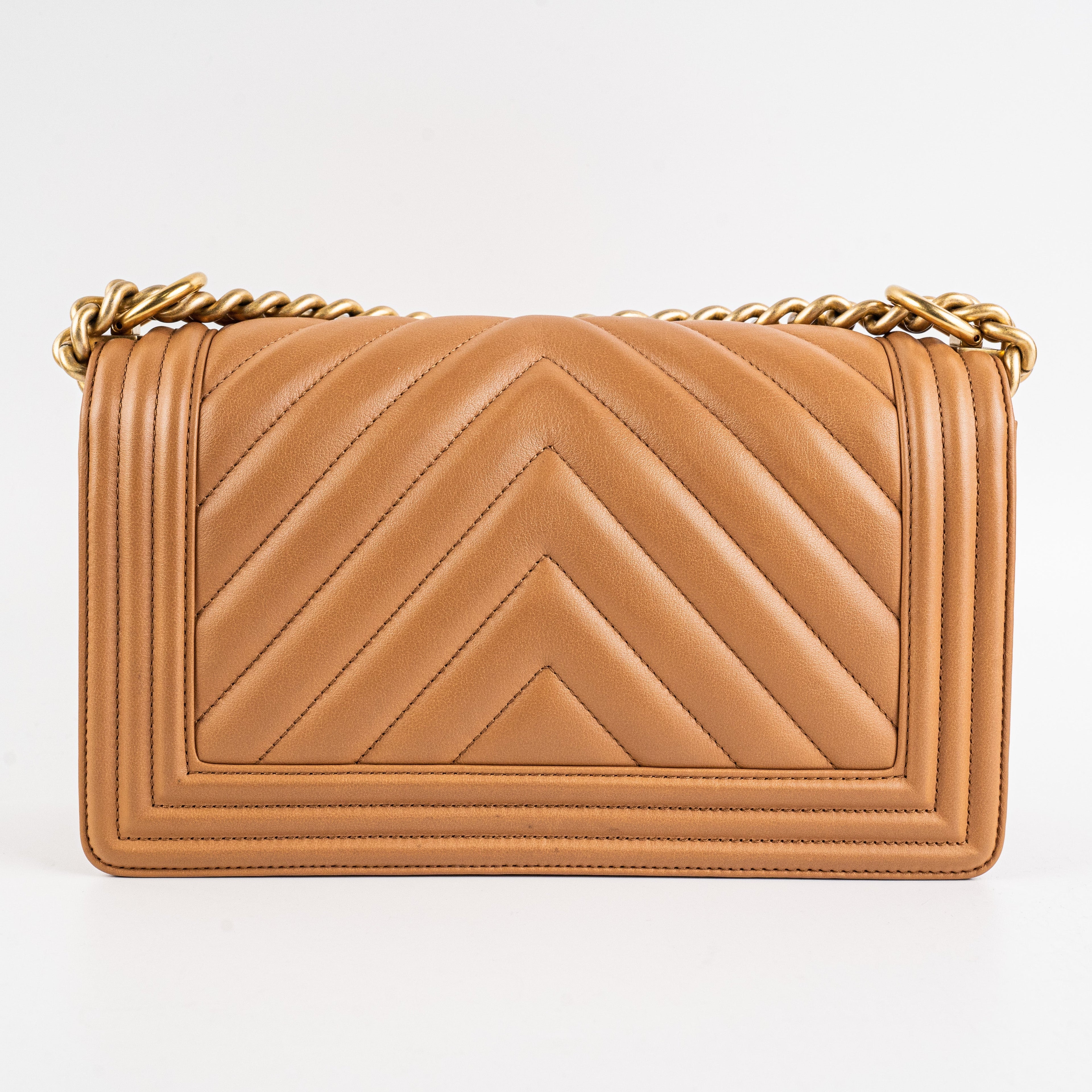 Chanel Old Medium Boy Caramel