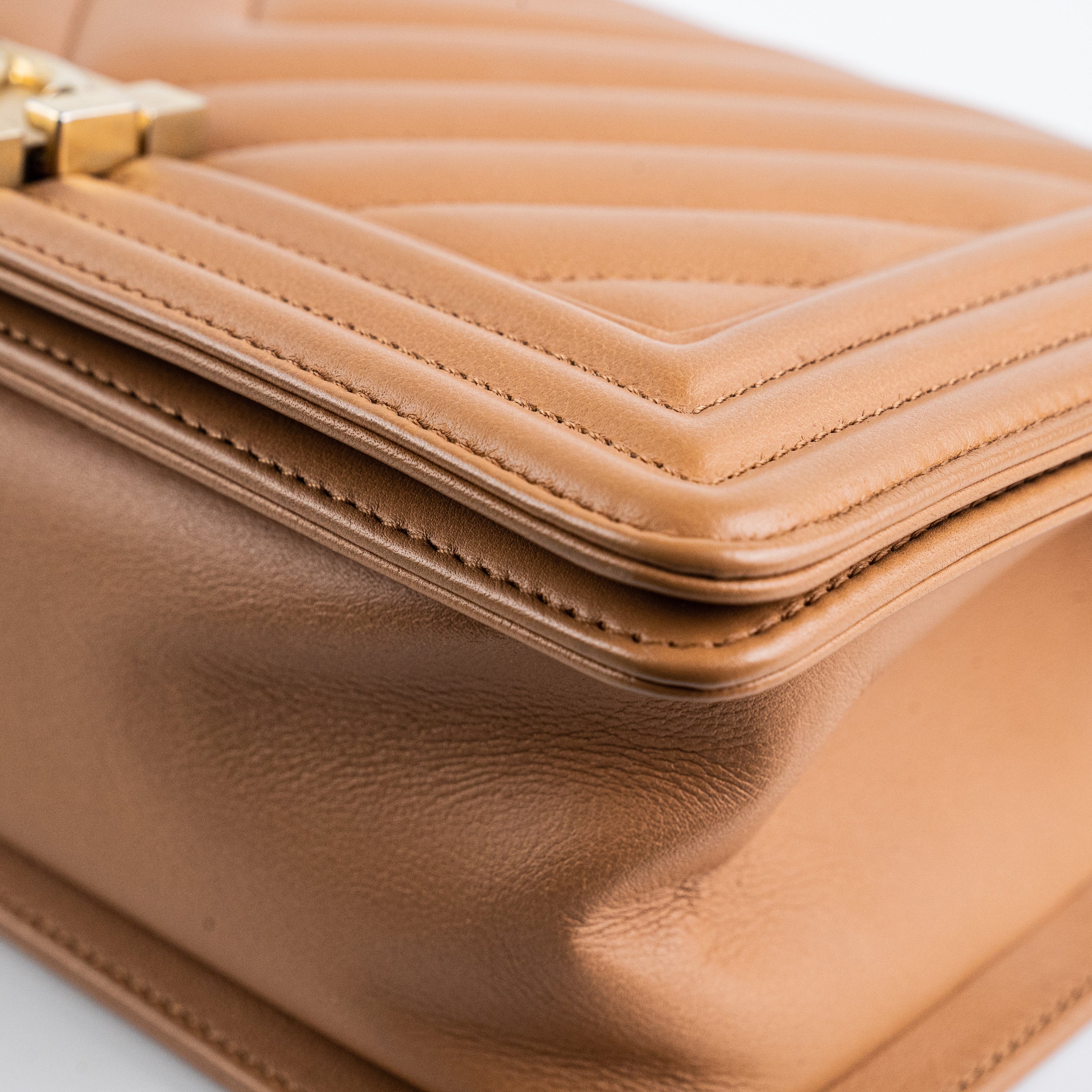 Chanel Old Medium Boy Caramel