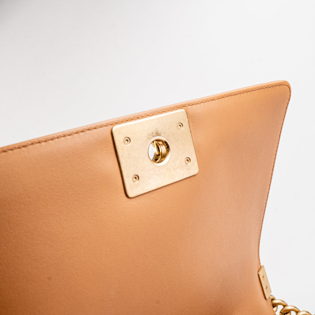Chanel Old Medium Boy Caramel