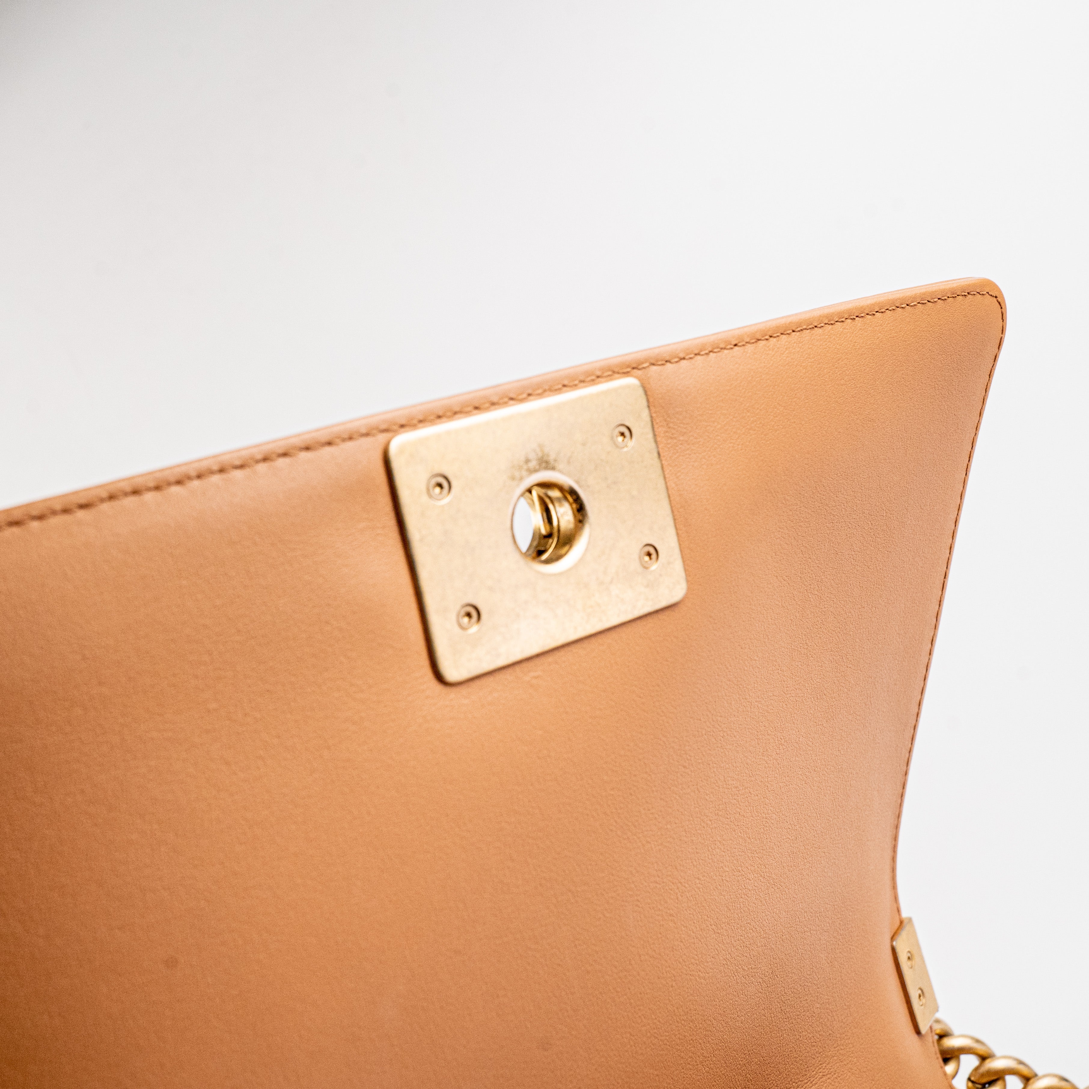 Chanel Old Medium Boy Caramel