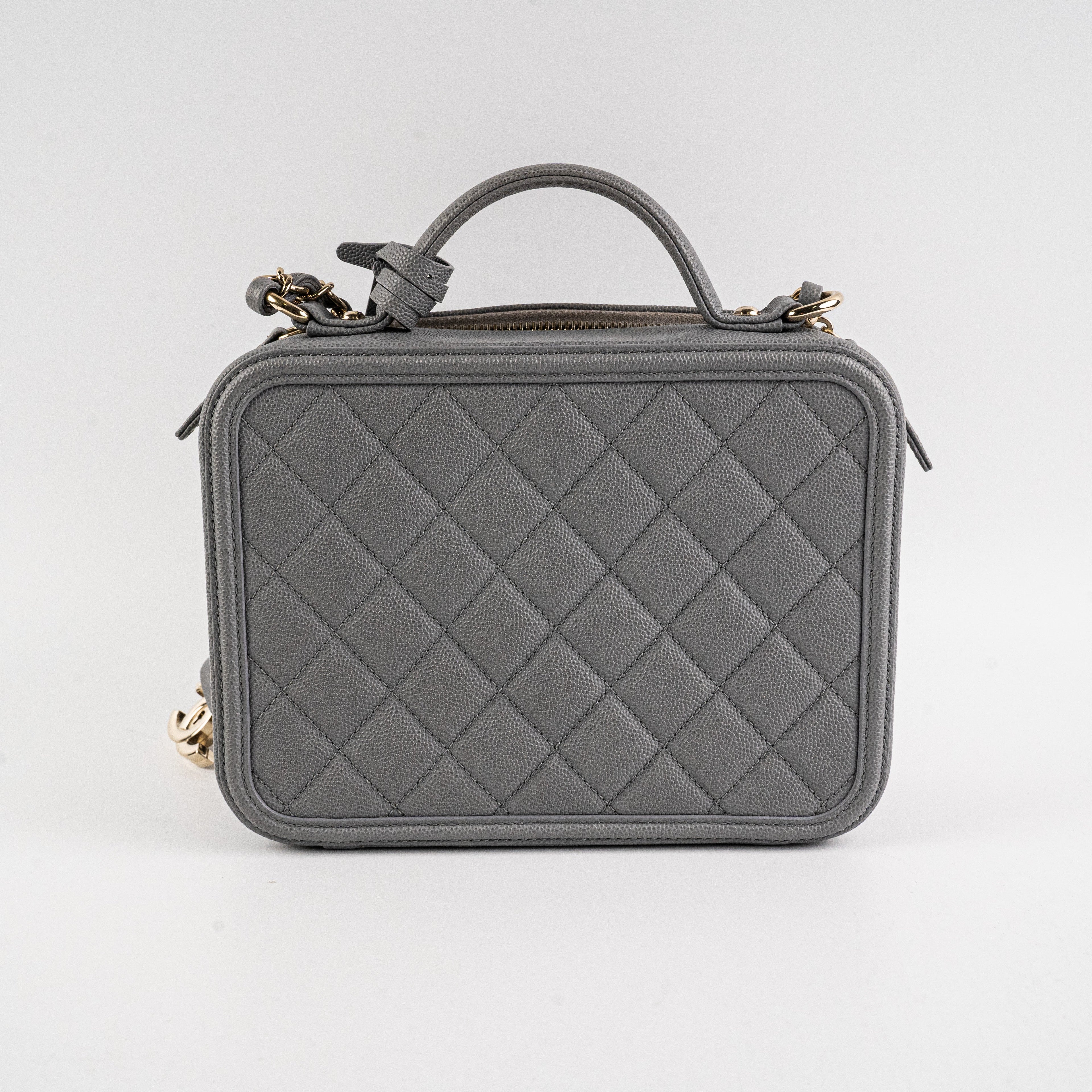 Chanel Medium Filigree Grey Caviar