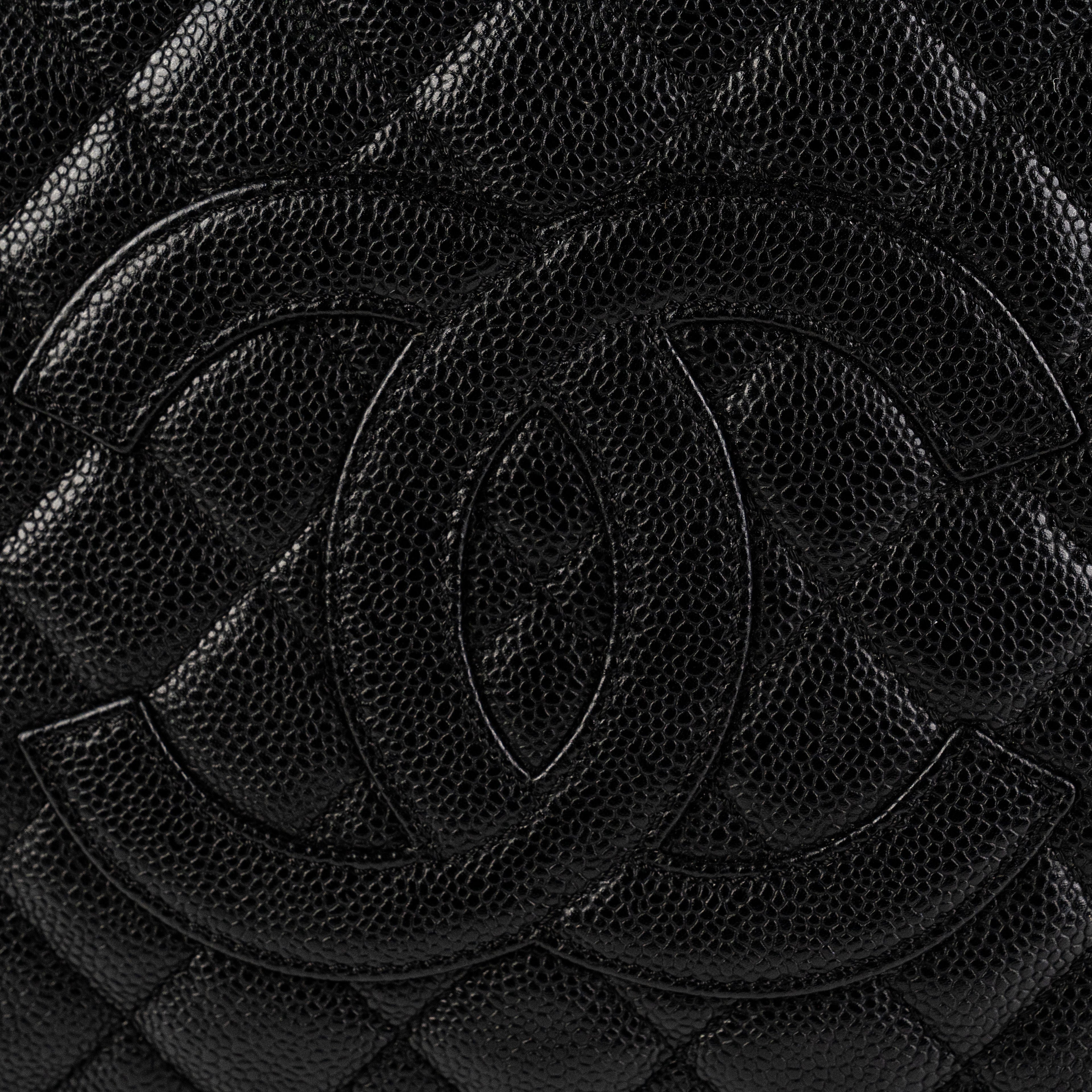 Chanel Caviar Granded Shopping Tote Black