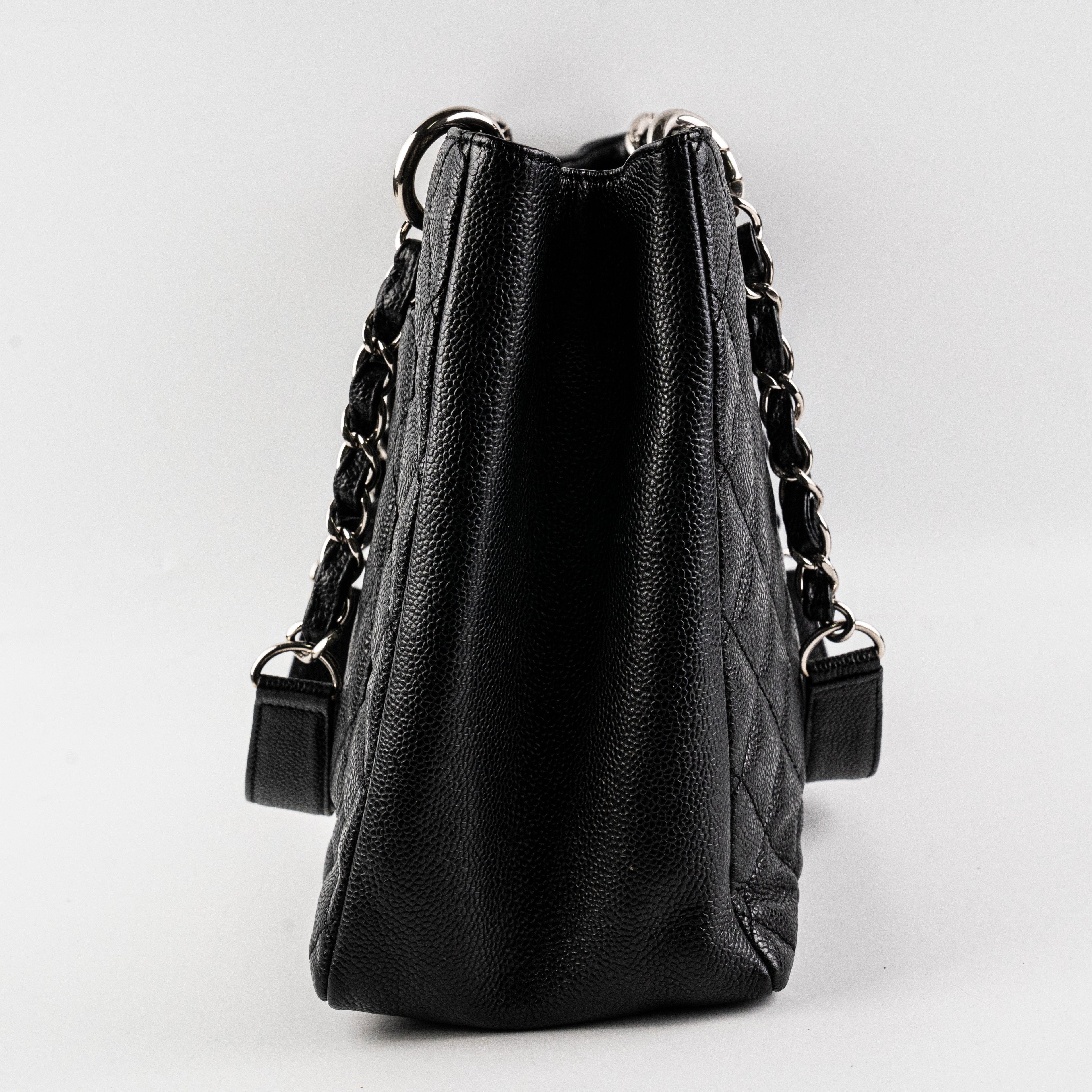 Chanel Caviar Granded Shopping Tote Black