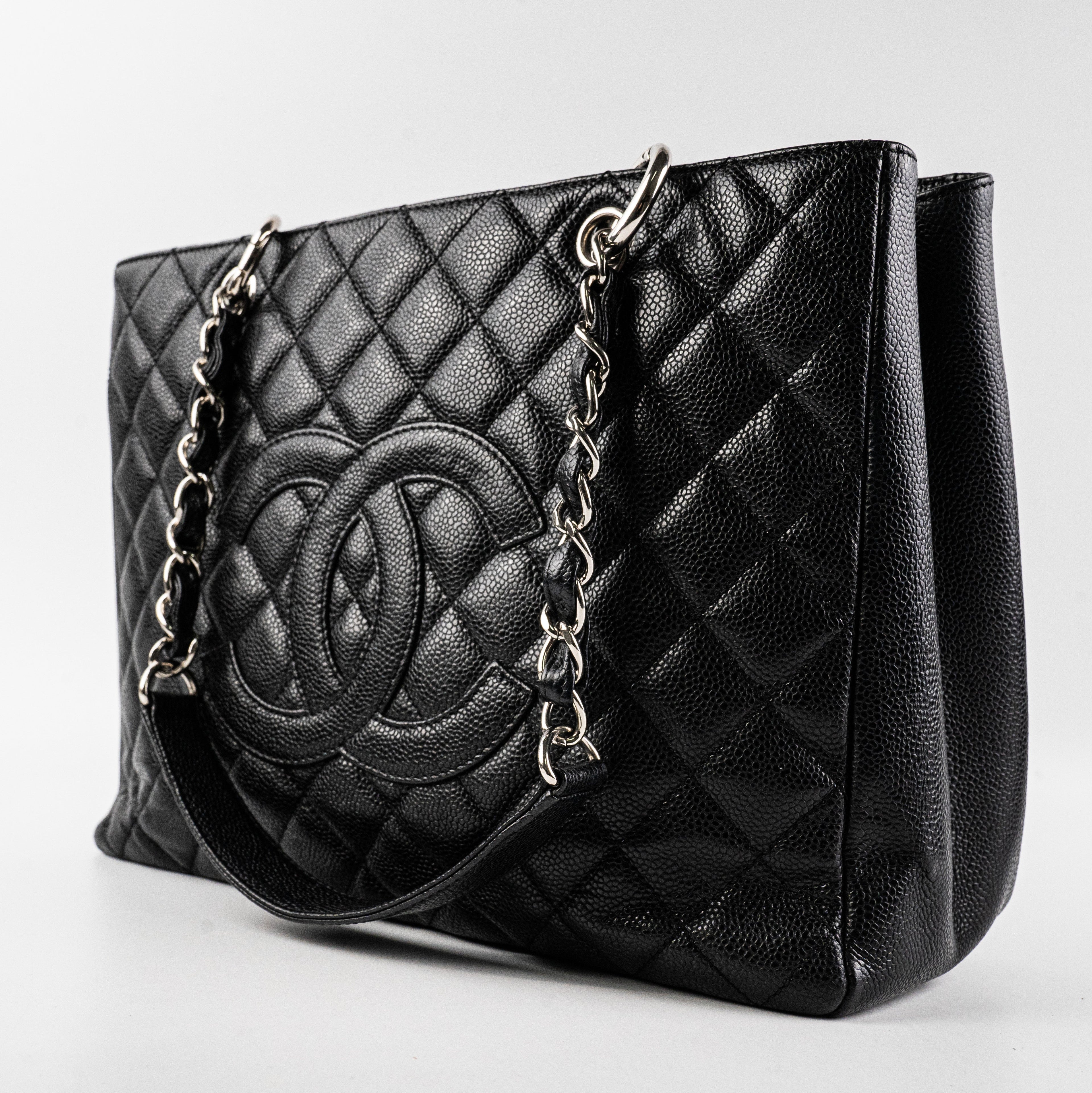 Chanel Caviar Granded Shopping Tote Black