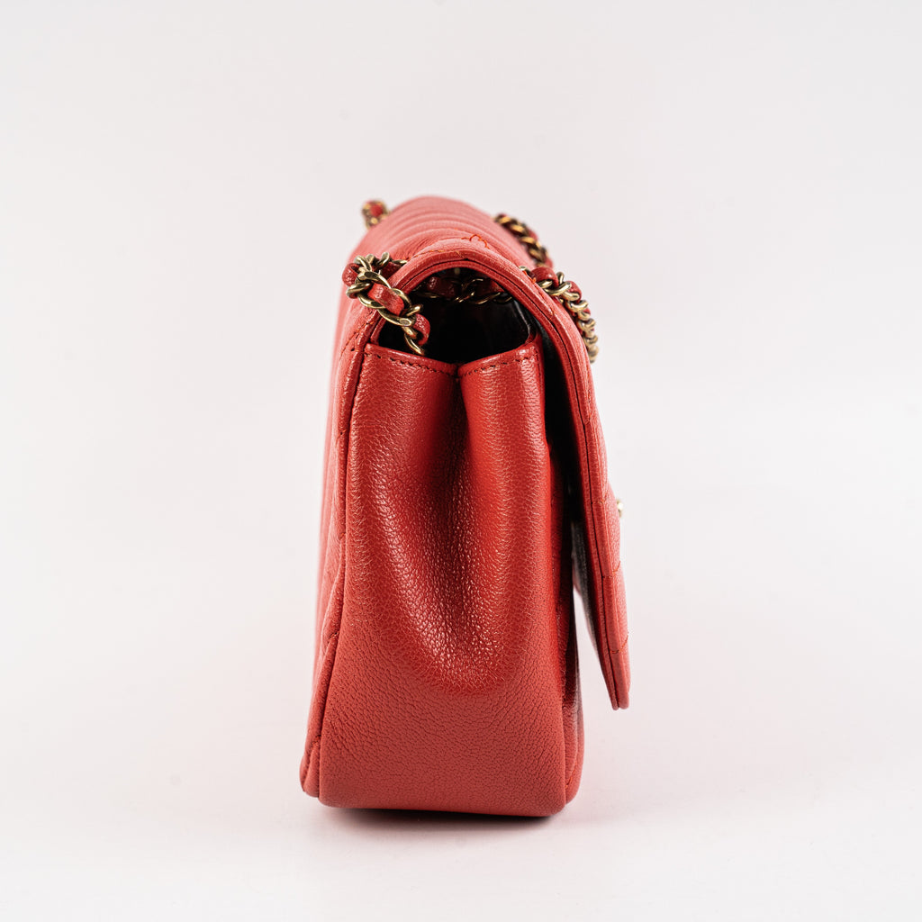 Chanel Seasonal Flap Red Crossbody Bag