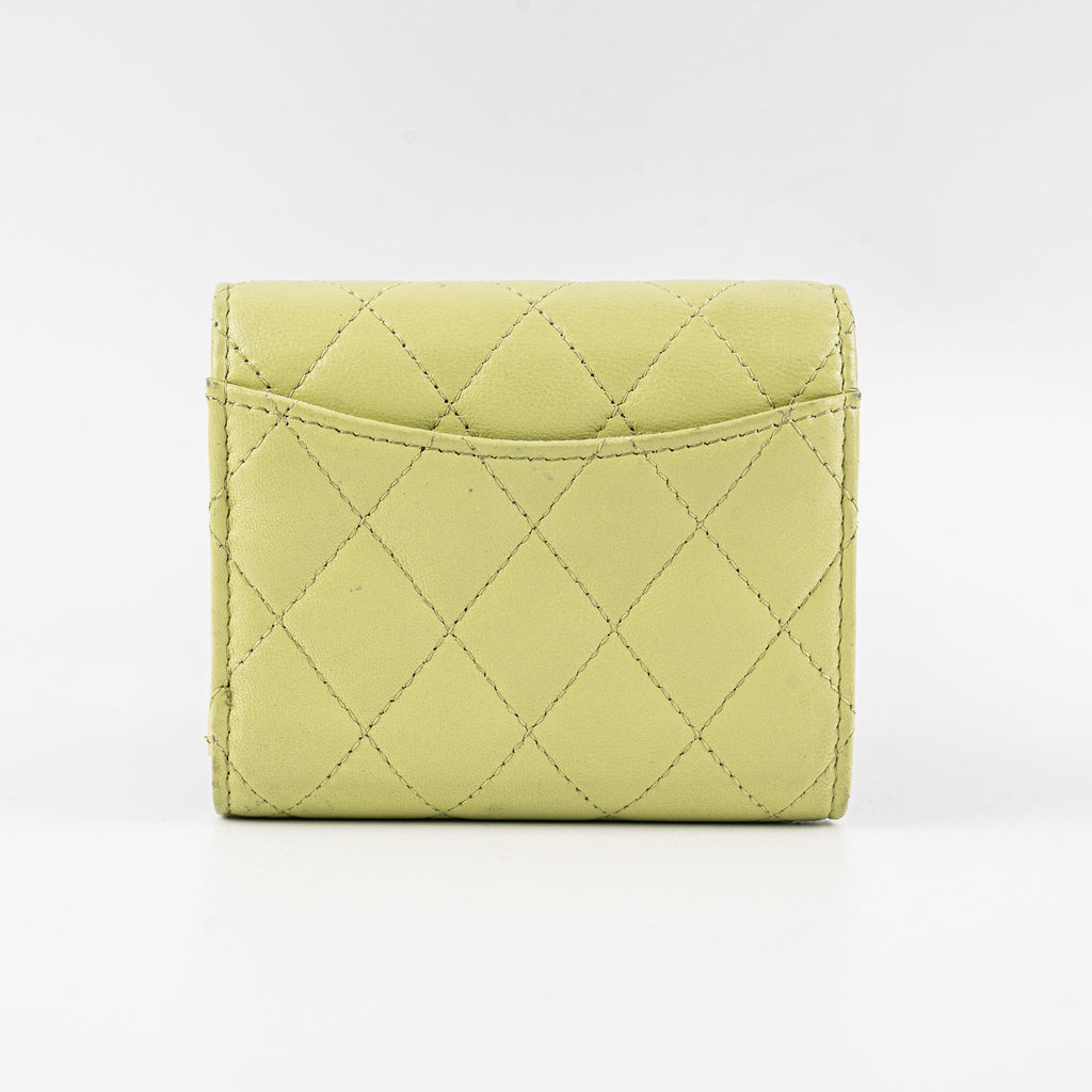 Chanel Compact Wallet Green