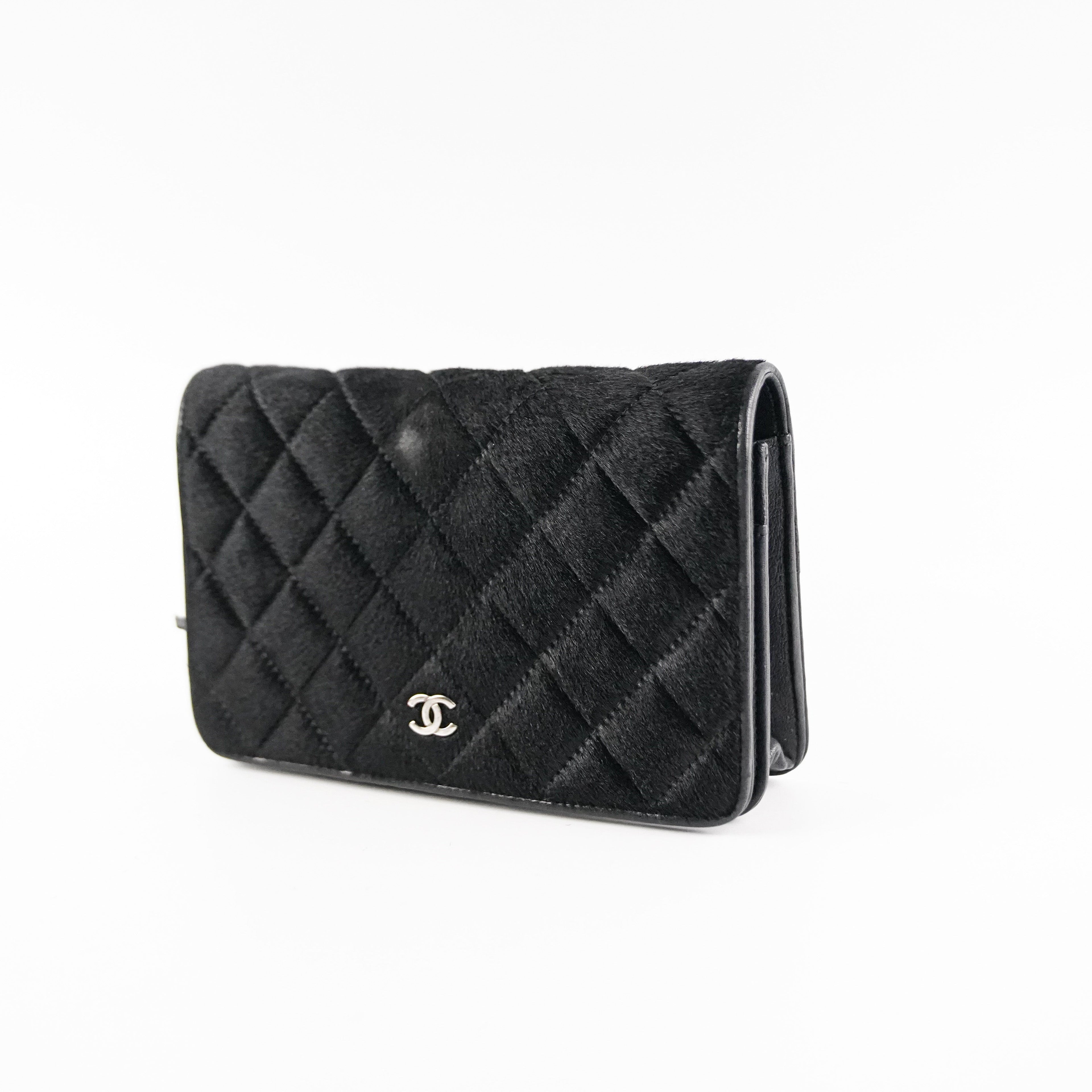 Chanel Woc Wallet On Chain Mohair Leather Black