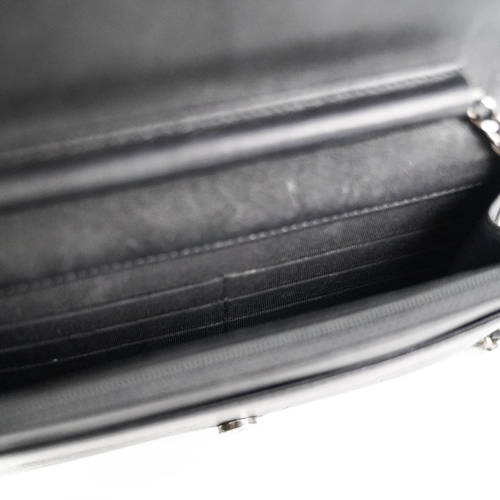 Chanel Woc Wallet On Chain Mohair Leather Black