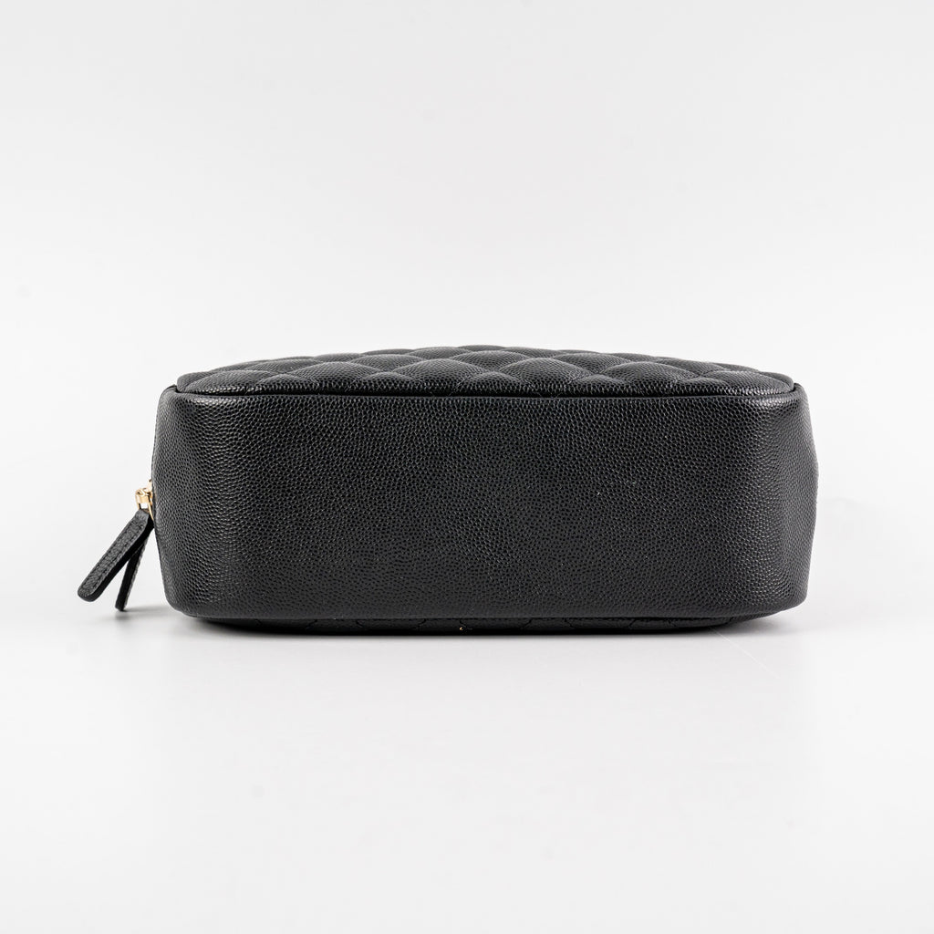 Chanel Quilted Caviar Pouch Black