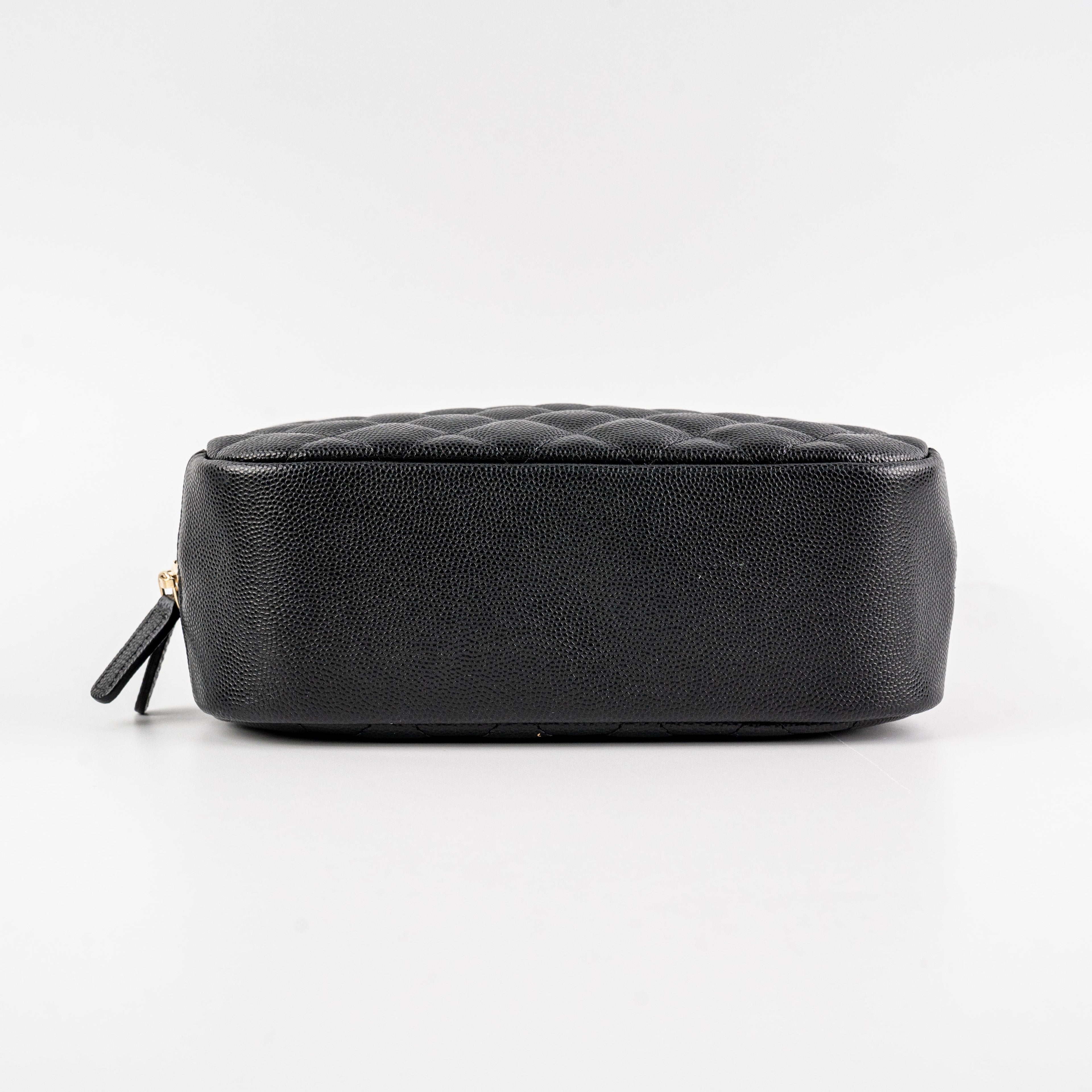 Chanel Quilted Caviar Pouch Black