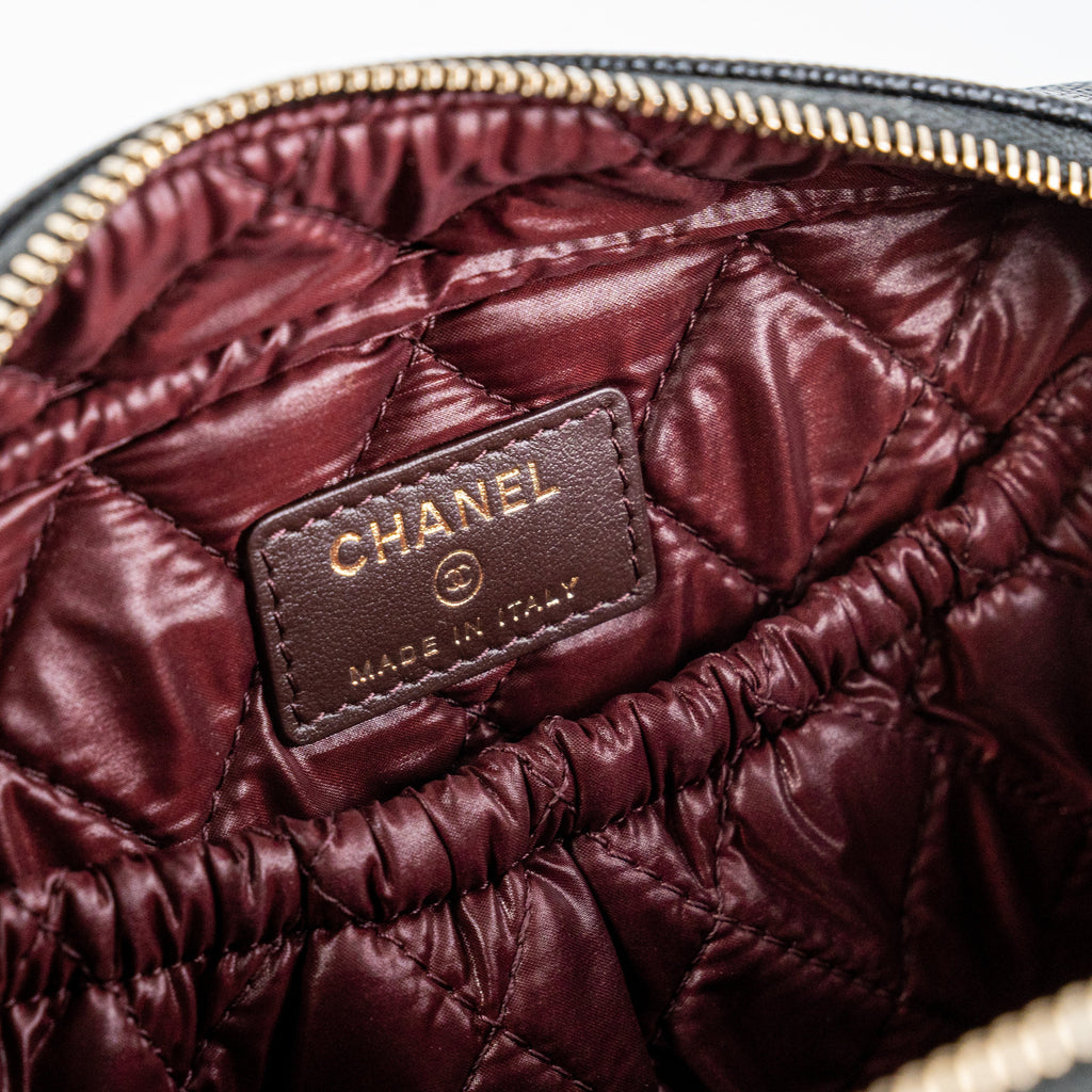Chanel Quilted Caviar Pouch Black
