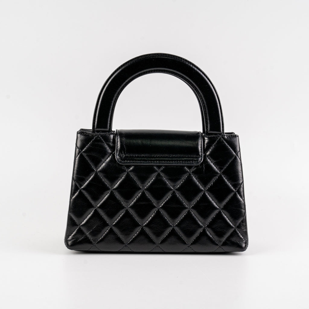 Chanel 23K Kelly Bag Small Black Microchip