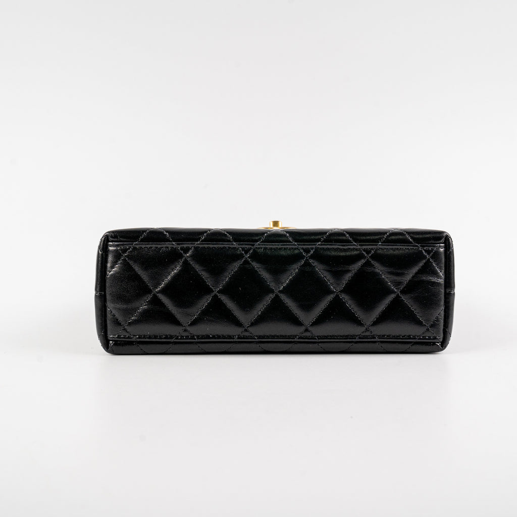Chanel 23K Kelly Bag Small Black Microchip
