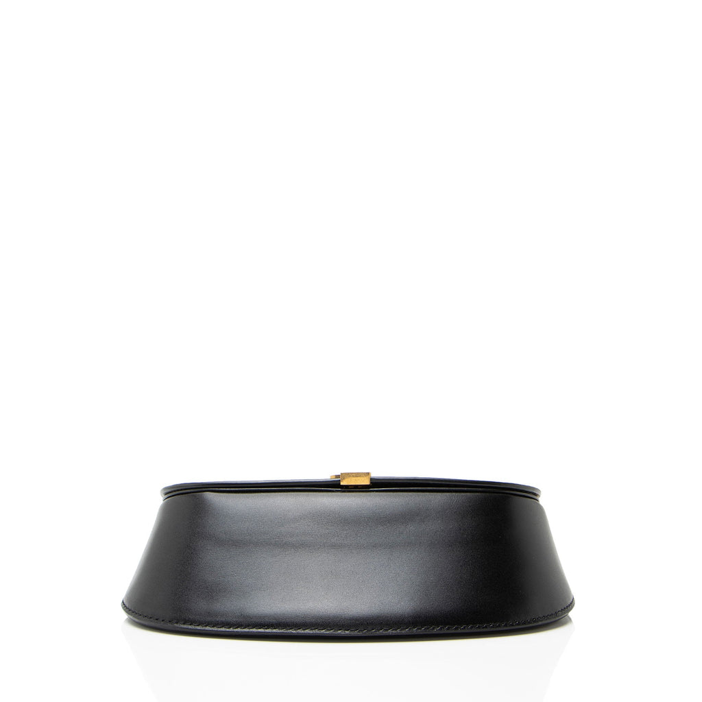 Saint Laurent Box Leather Monogram Voltaire Mini Top Handle