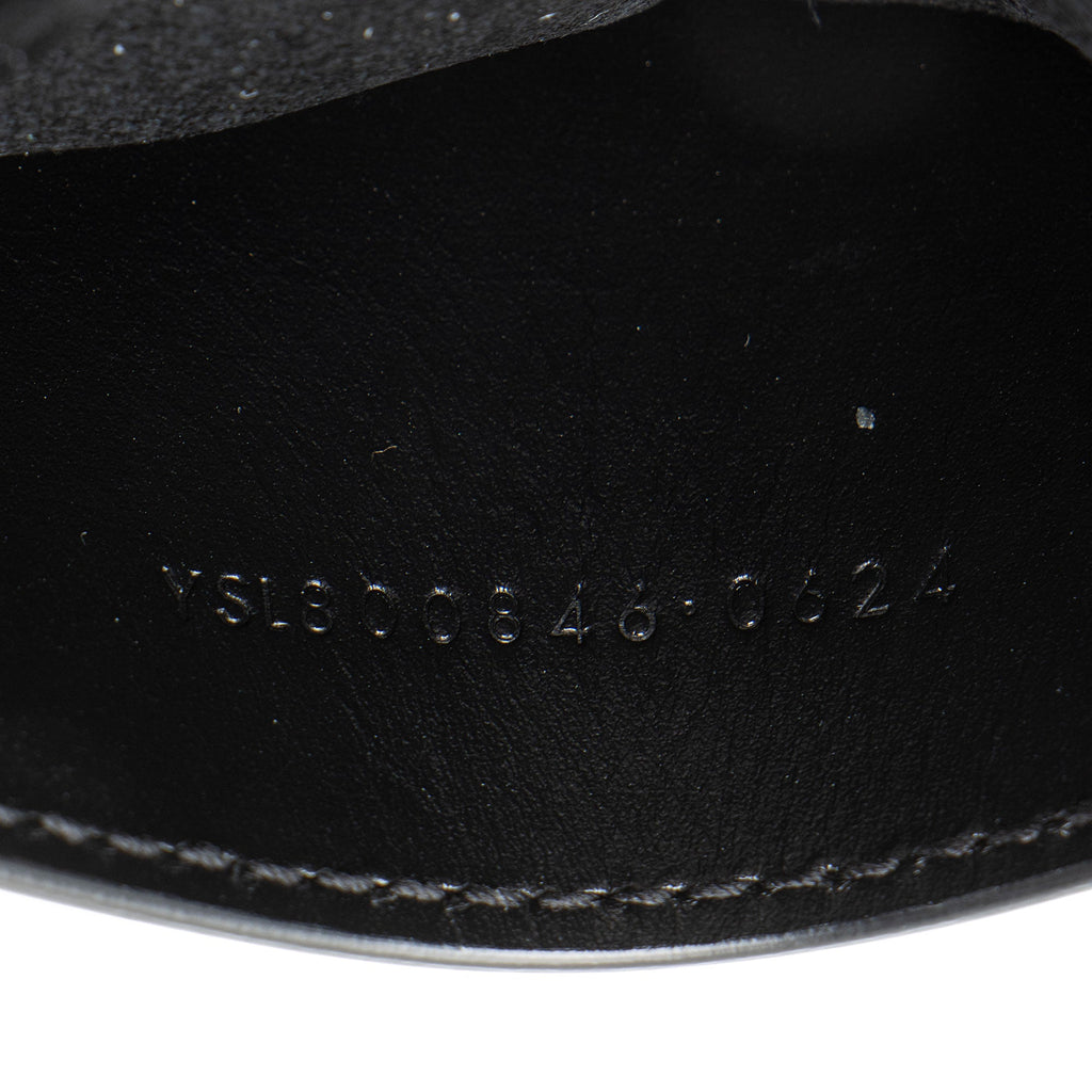 Saint Laurent Box Leather Monogram Voltaire Mini Top Handle