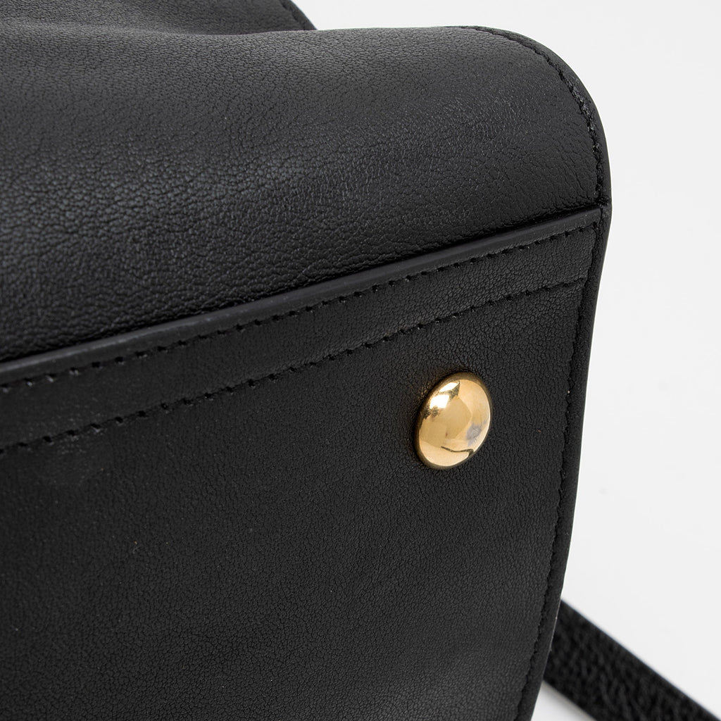 Saint Laurent Calfskin Cabas Chyc Small Tote (SHF-ntqfXK)