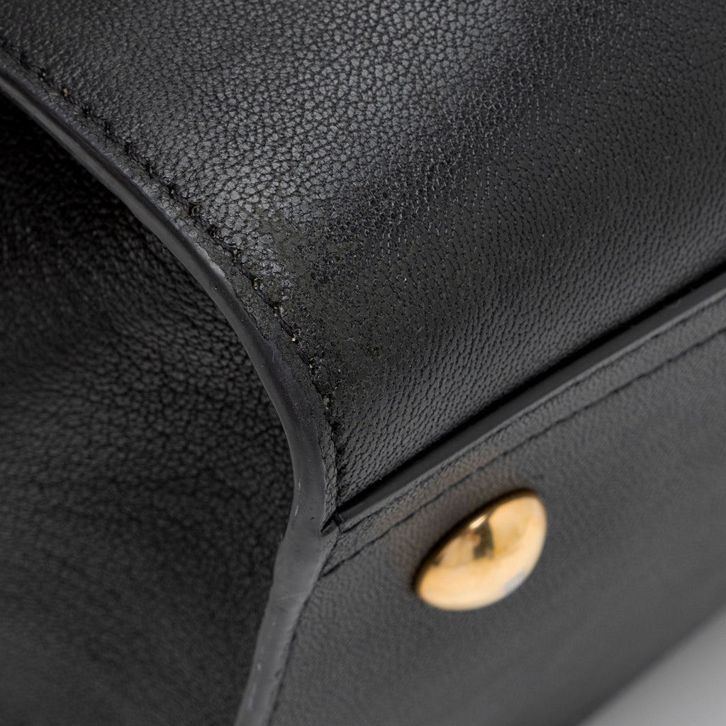 Saint Laurent Calfskin Cabas Chyc Small Tote (SHF-ntqfXK)