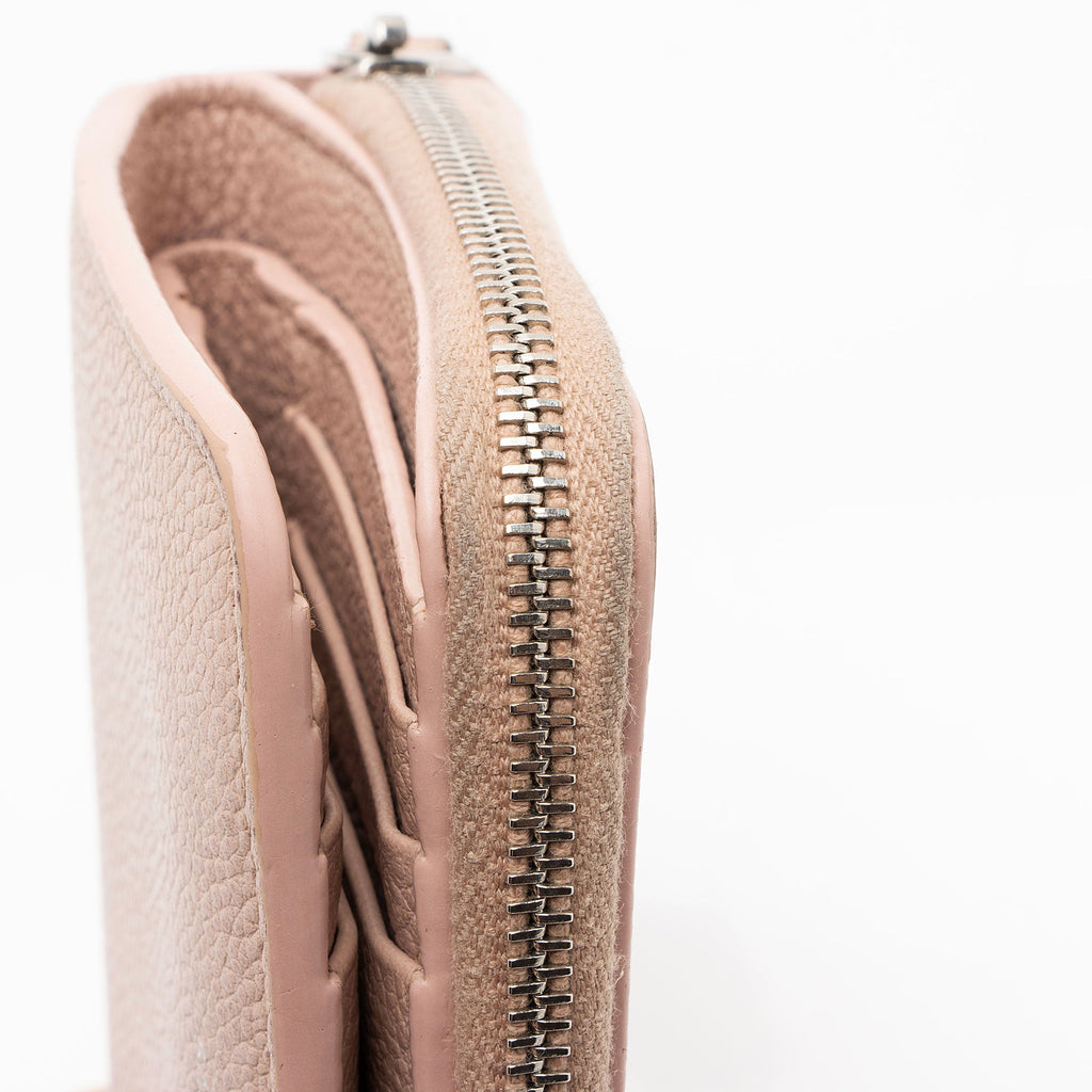 Saint Laurent Calfskin Compact Zip Around Wallet