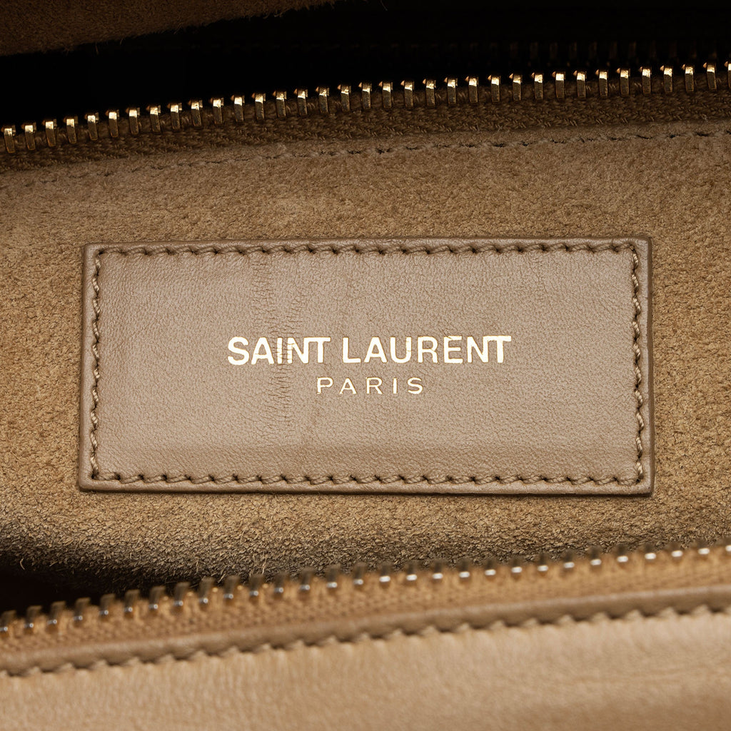 Saint Laurent Calfskin Duffle 6 Satchel (SHF-ZZBrpg)