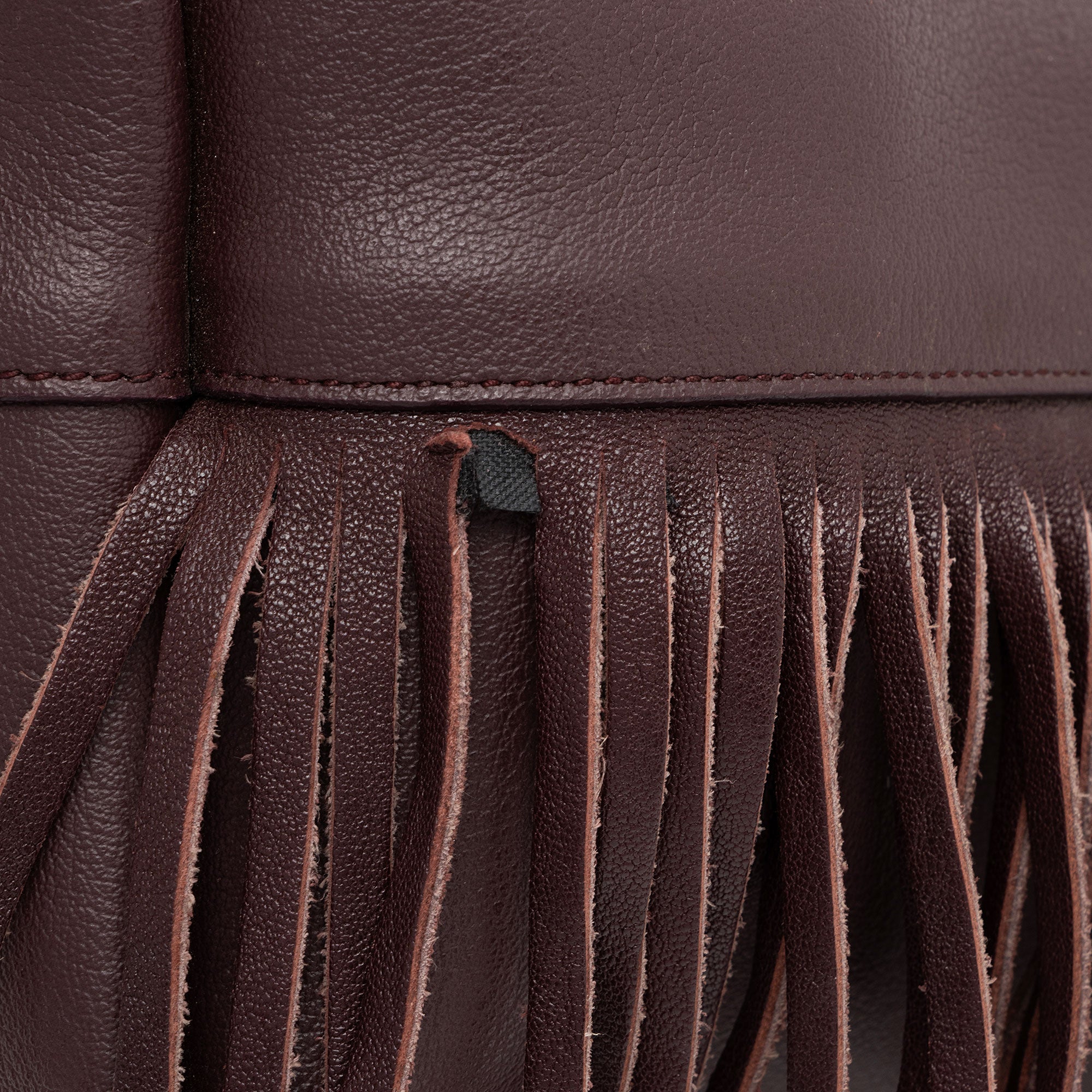 Saint Laurent Calfskin Fringe Large Shopping Tote (SHF-h6dSh9)