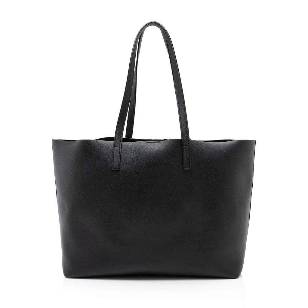 Saint Laurent Calfskin Large Shopping Tote (SHF-23053)