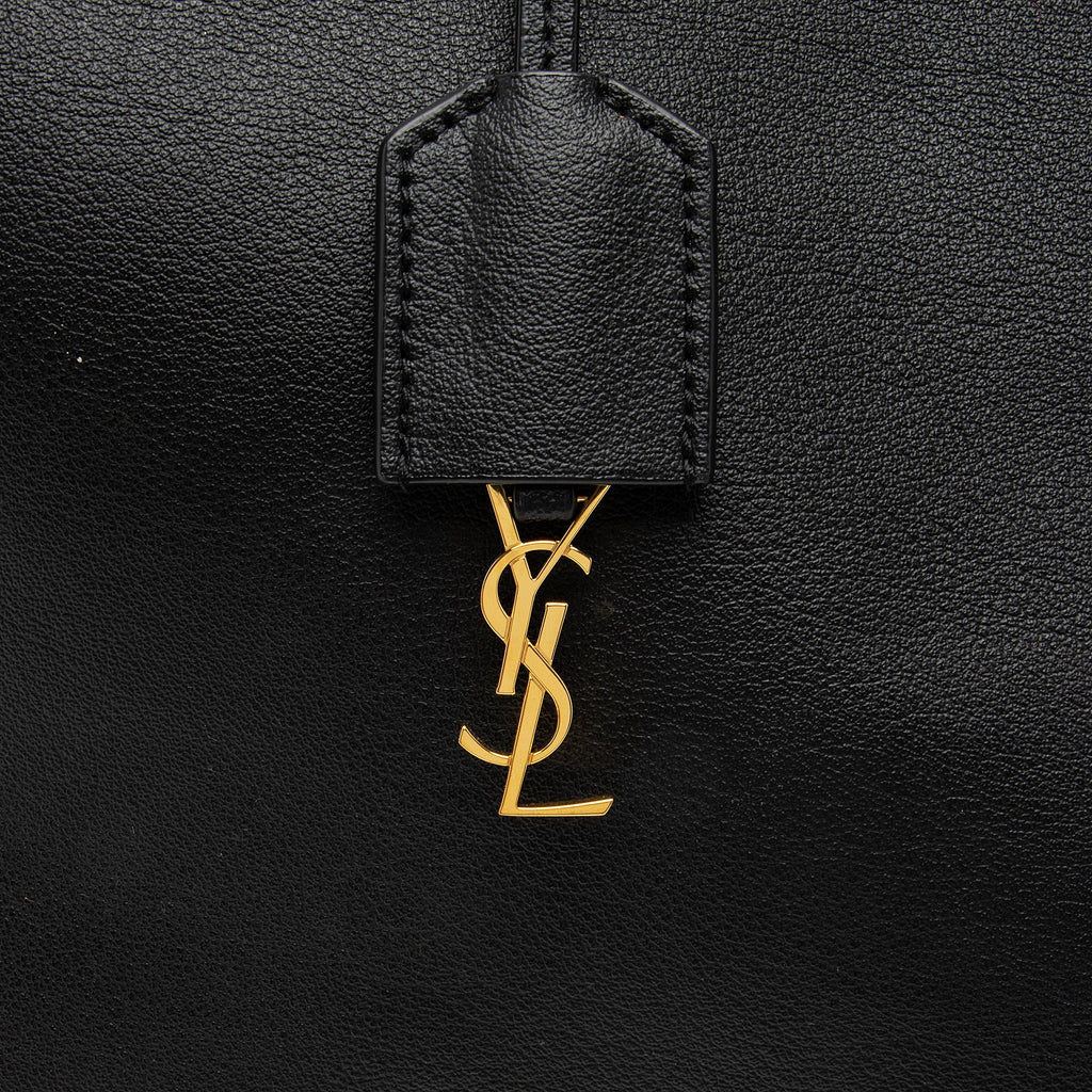 Saint Laurent Calfskin Large Shopping Tote (SHF-23053)