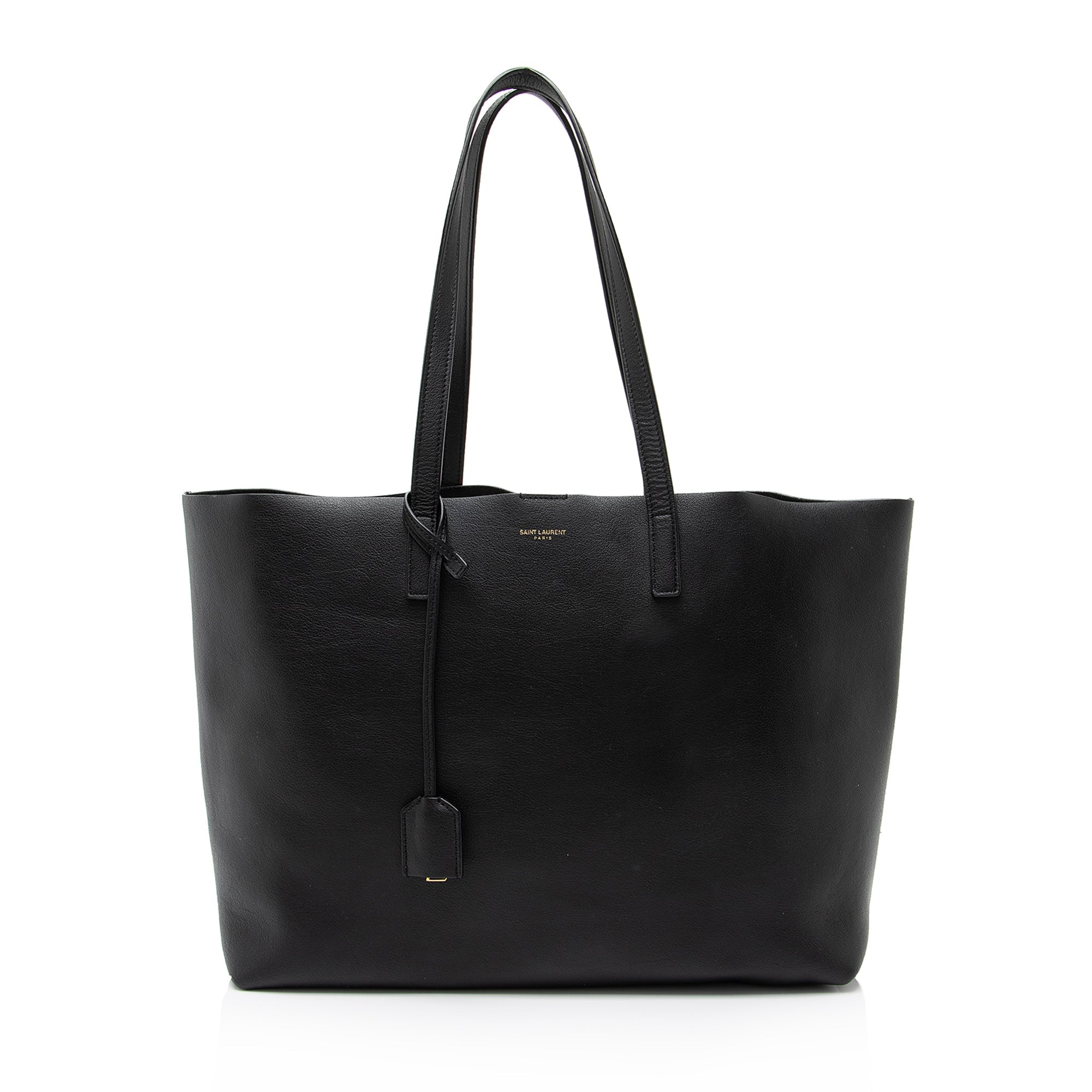 Saint Laurent Calfskin Large Shopping Tote (SHF-23053)