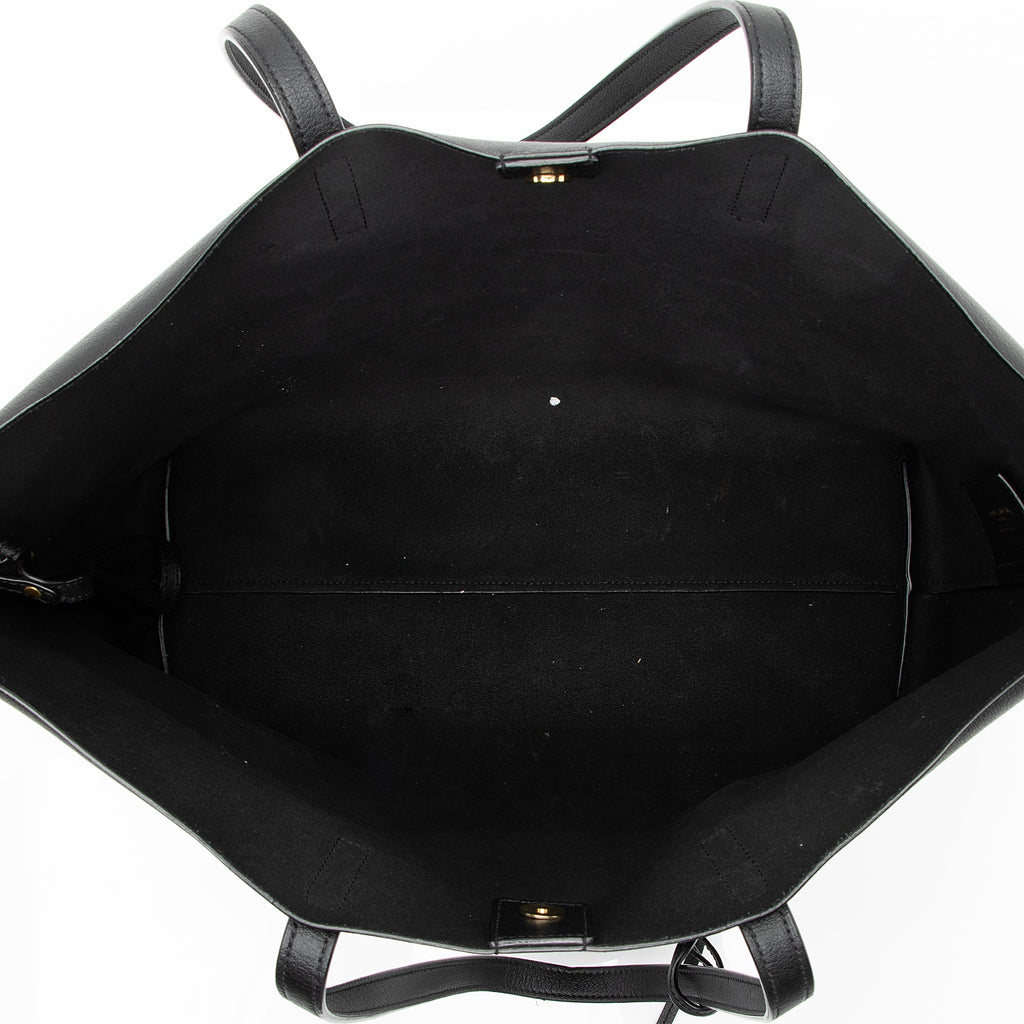 Saint Laurent Calfskin Large Shopping Tote (SHF-23053)