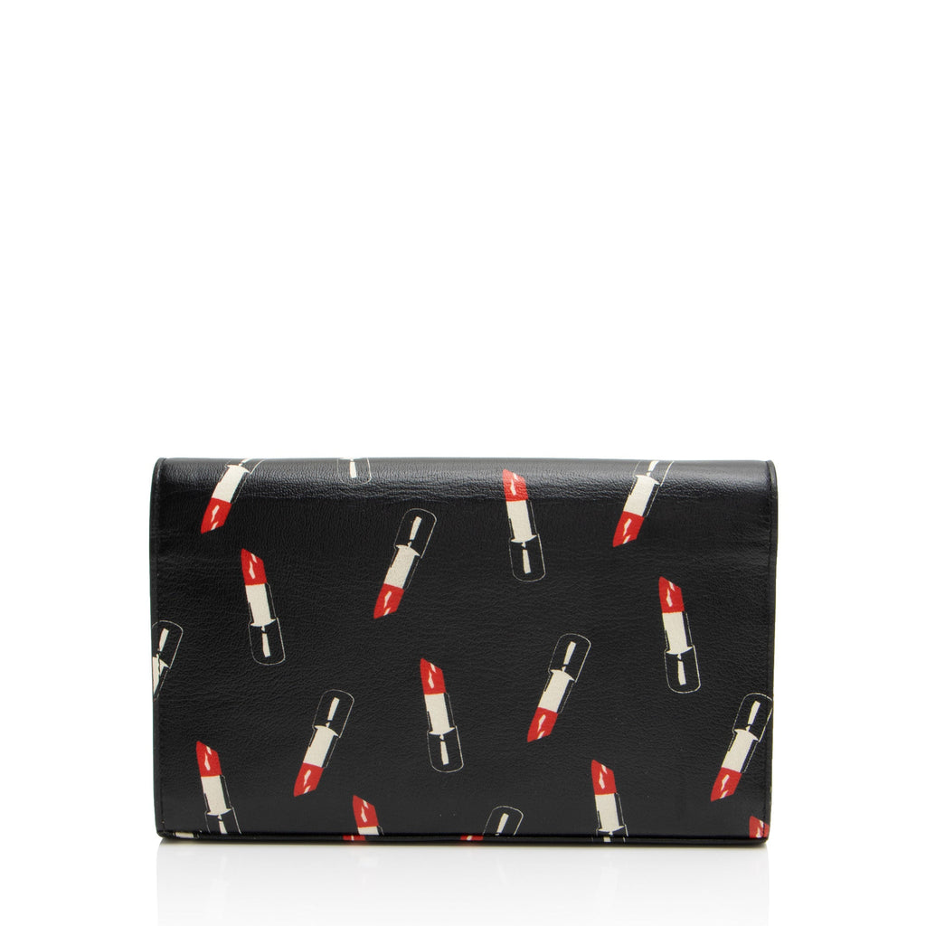 Saint Laurent Calfskin Lipstick Monogram Wallet on Chain