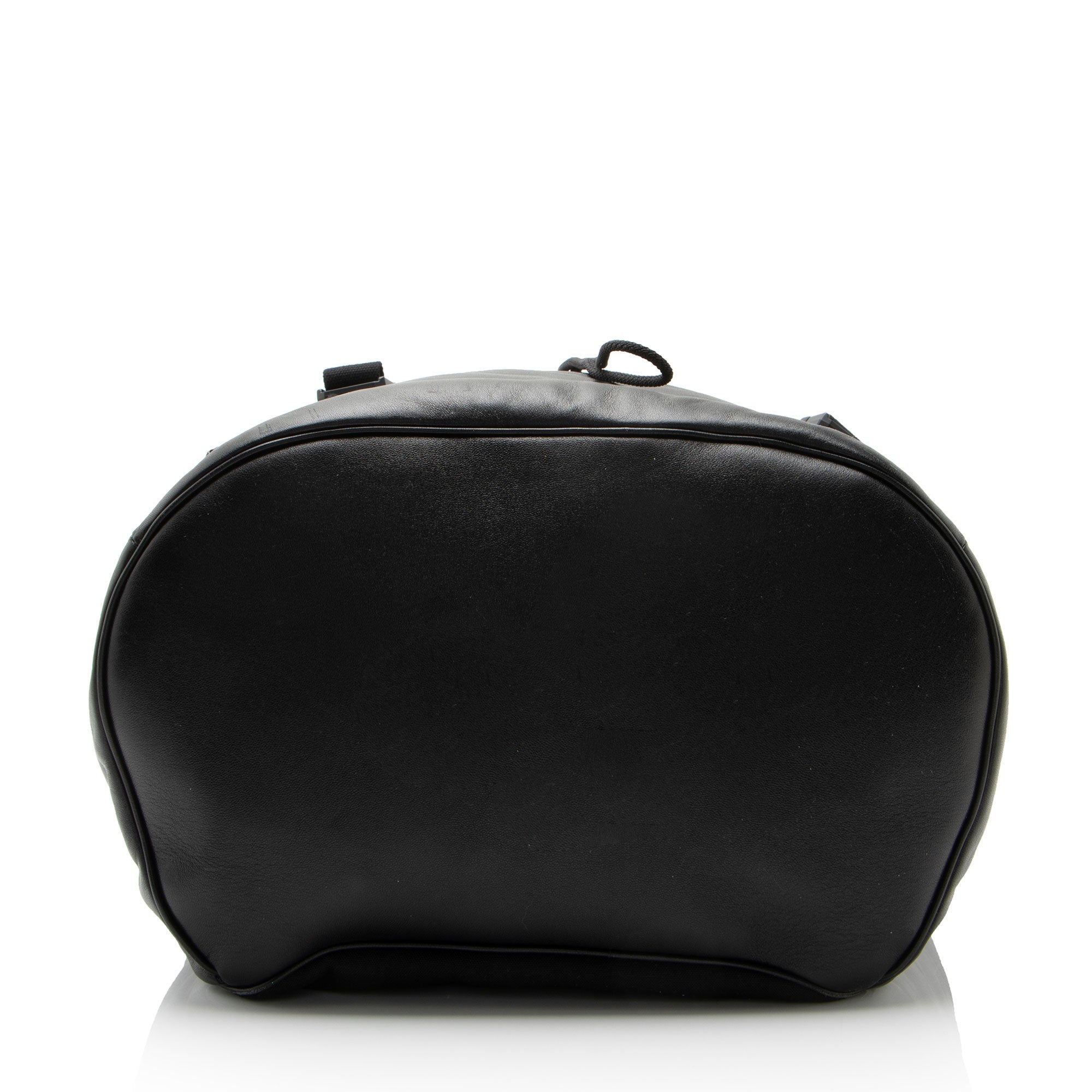 Saint Laurent Calfskin Logo Drawstring Backpack