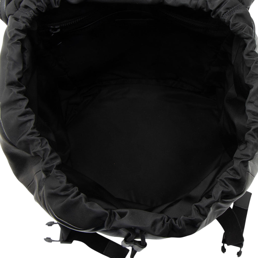 Saint Laurent Calfskin Logo Drawstring Backpack