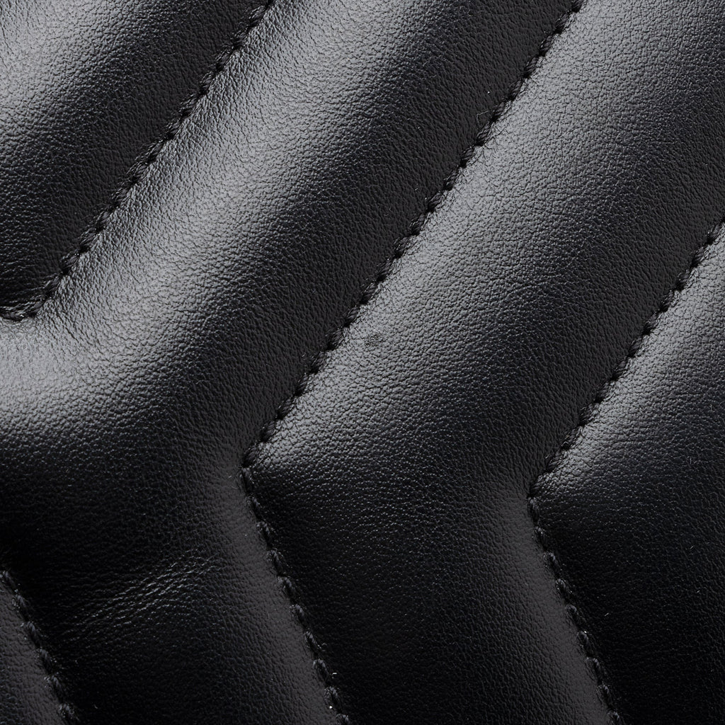 Saint Laurent Calfskin Matelasse Monogram LouLou Chain Large Shoulder Bag (SHF-22169)