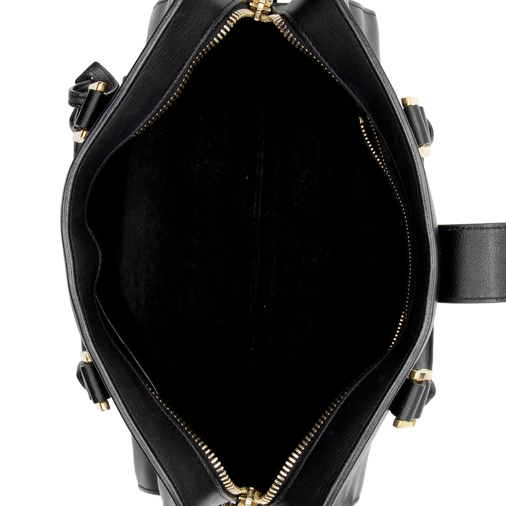 Saint Laurent Calfskin Monogram Baby Cabas Tote (SHF-aWaDWU)