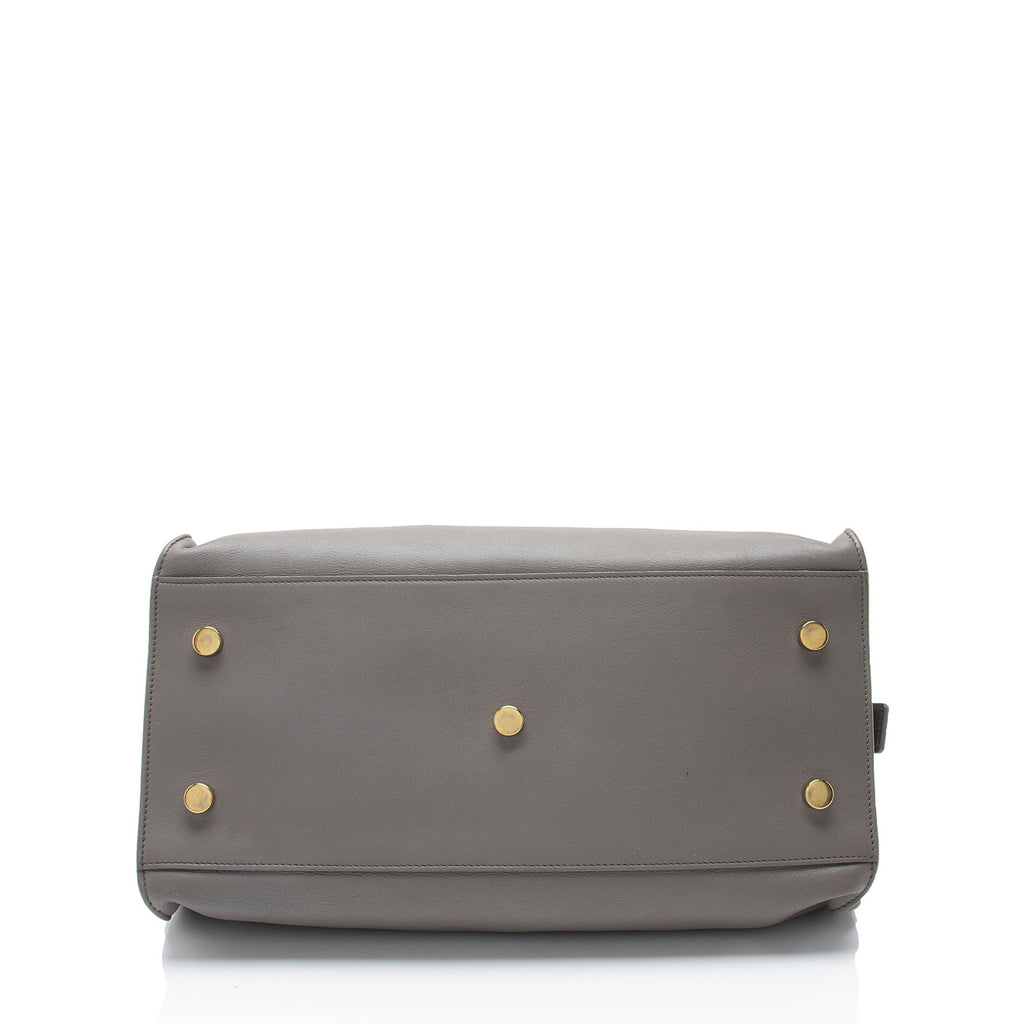Saint Laurent Calfskin Monogram Cabas Downtown Small Satchel