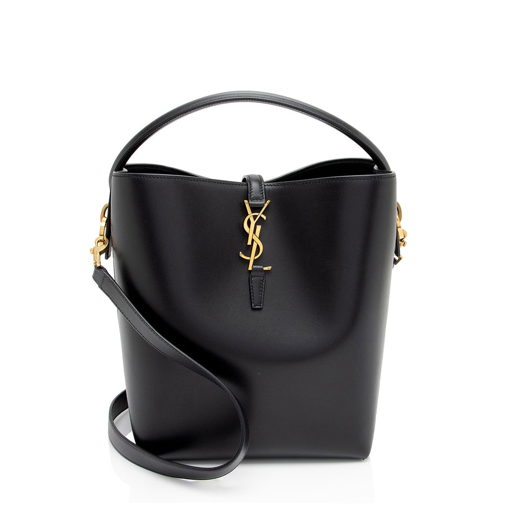 Saint Laurent Calfskin Monogram Le 37 Bucket Bag (SHF-U75VCF)