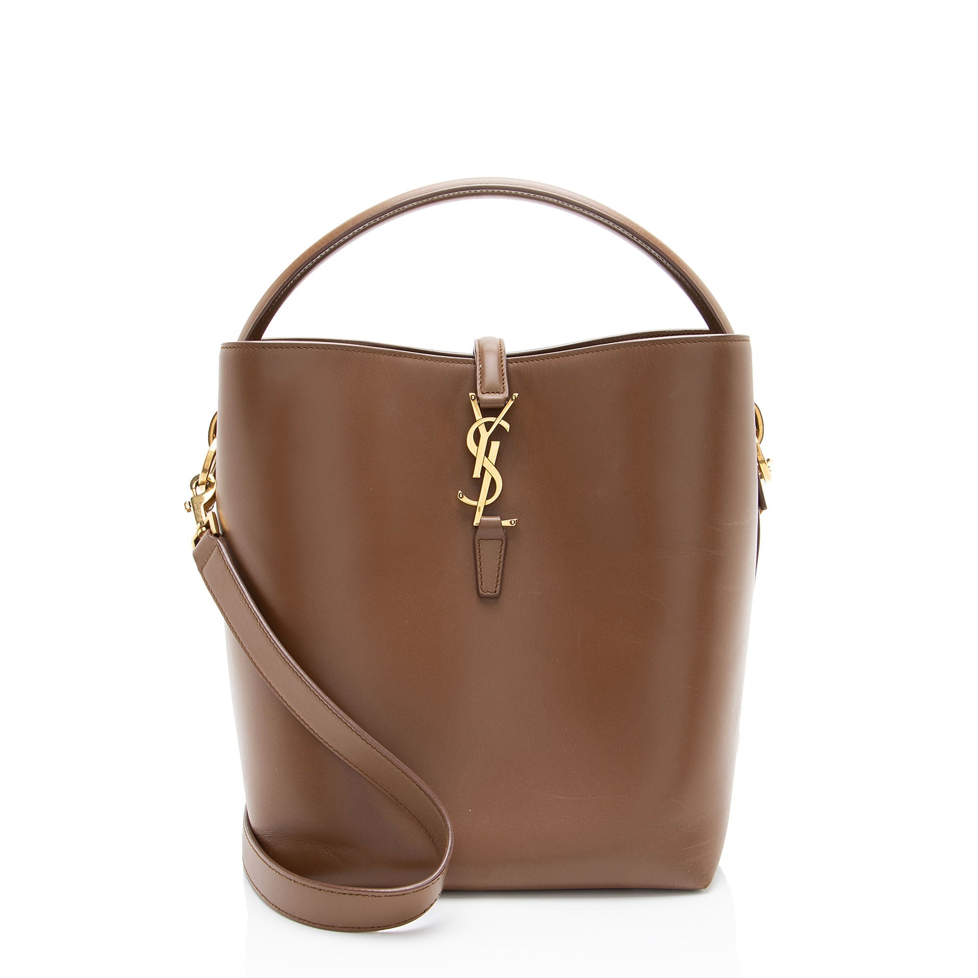 Saint Laurent Calfskin Monogram Le 37 Bucket Bag
