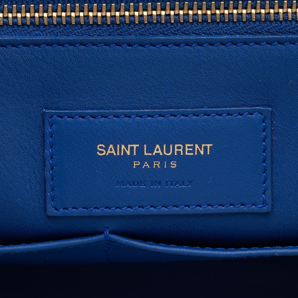 Saint Laurent Calfskin Monogram Medium Cabas Tote (SHF-gfxpGY)